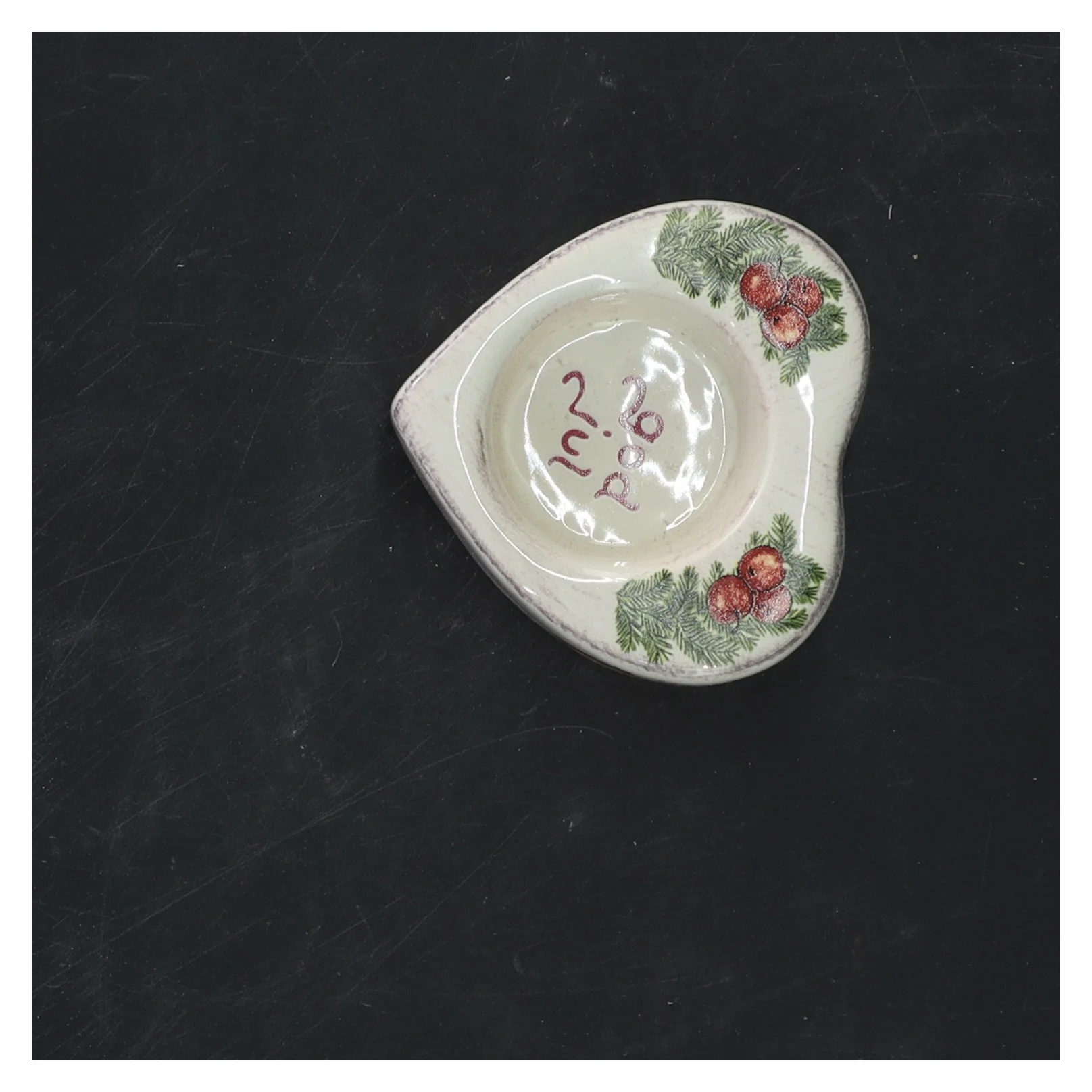 Trip trap Trekantet stearinlys holder med julemotiv (str. 3x8x8 cm)