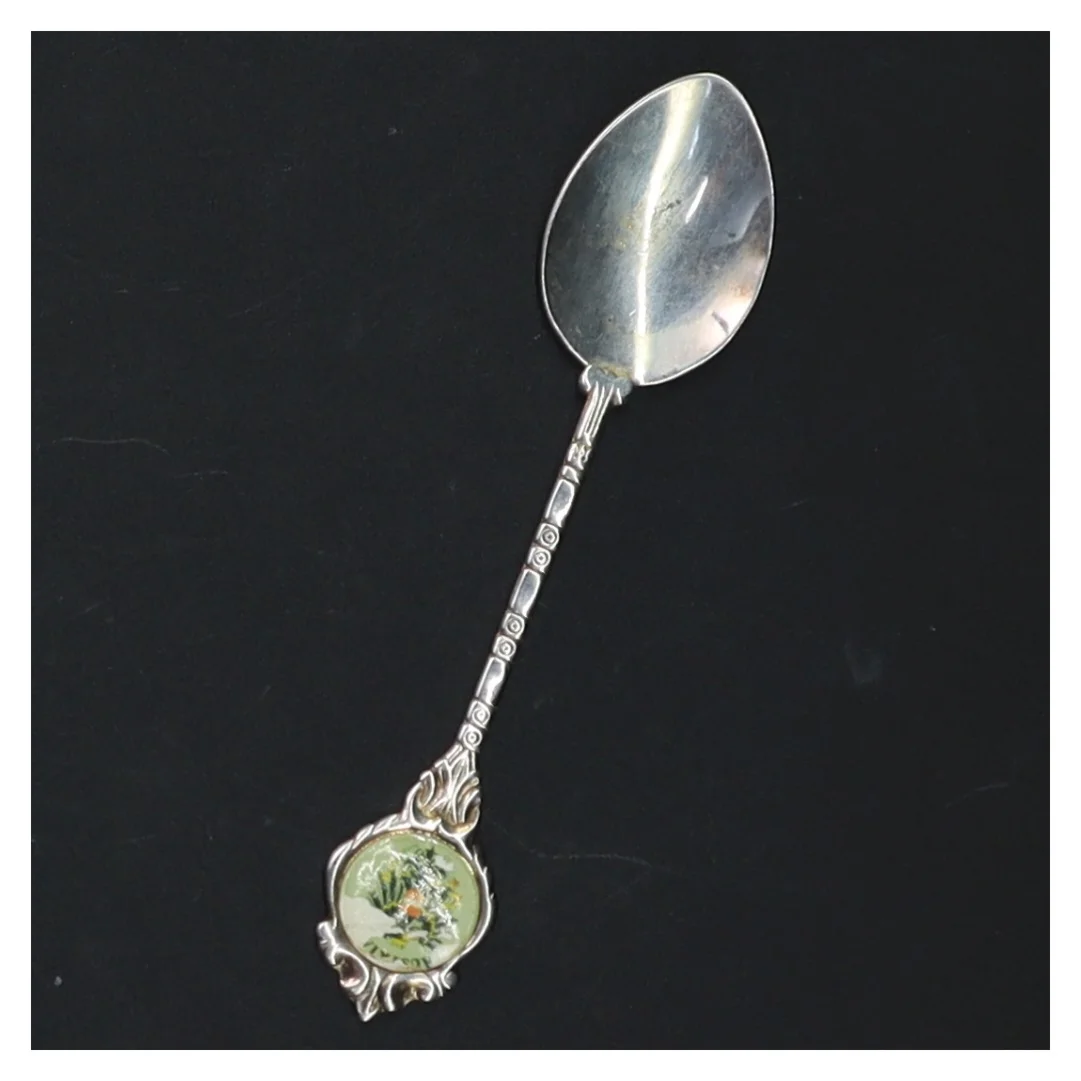 Sølvfarvet teske fra Silverplate Argente Verselbert (str. Længde. 11,5 cm)