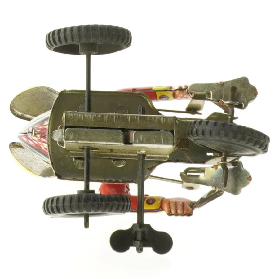 Vintage blik legetøjsand på cykel fra BLIO (str. 20 cm)