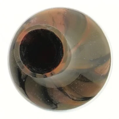 Moreno håndlavet Glasvase med farvet mønster (str. 13 cm)