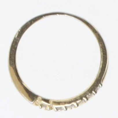 Guldring med sten (str. 53 mm)