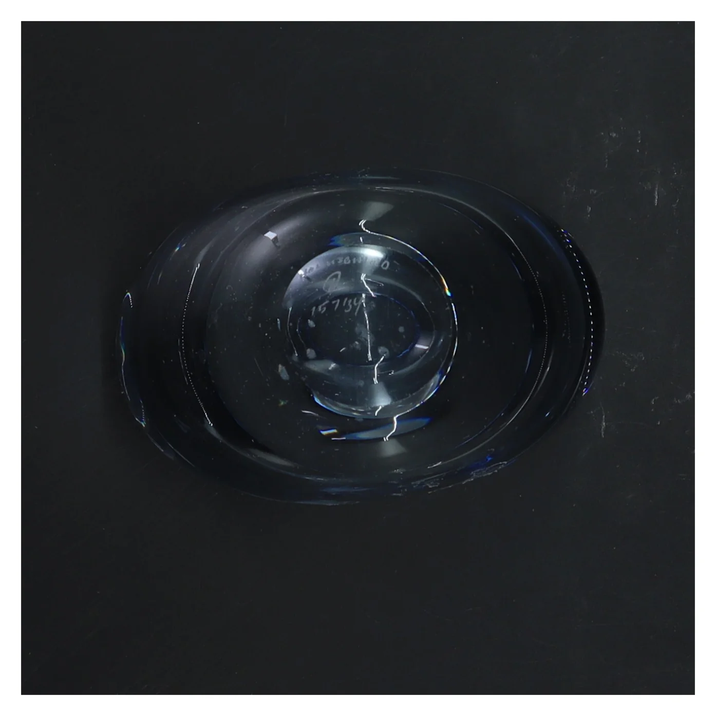 Holmegaard hjerteformet vase udført per luthen Blå glasvase (str. 9 cm)