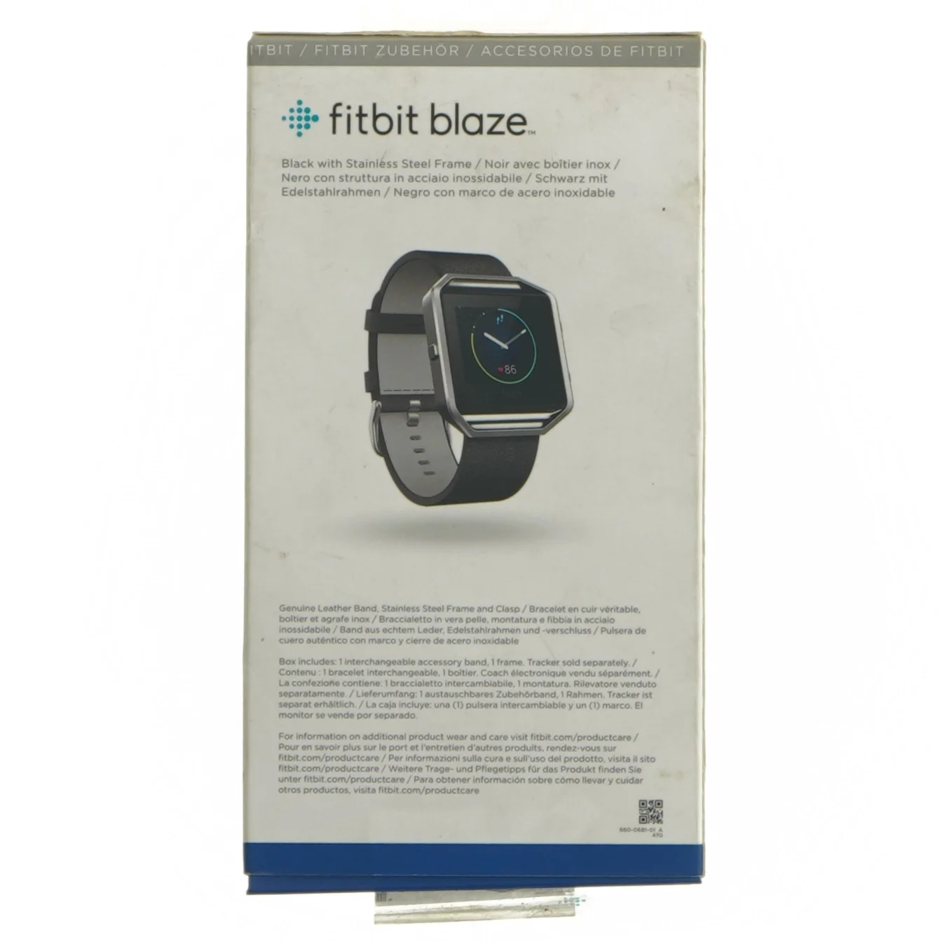 Fitbit Blaze læderrem og ramme fra Fitbit (str. Størrelse L/G)