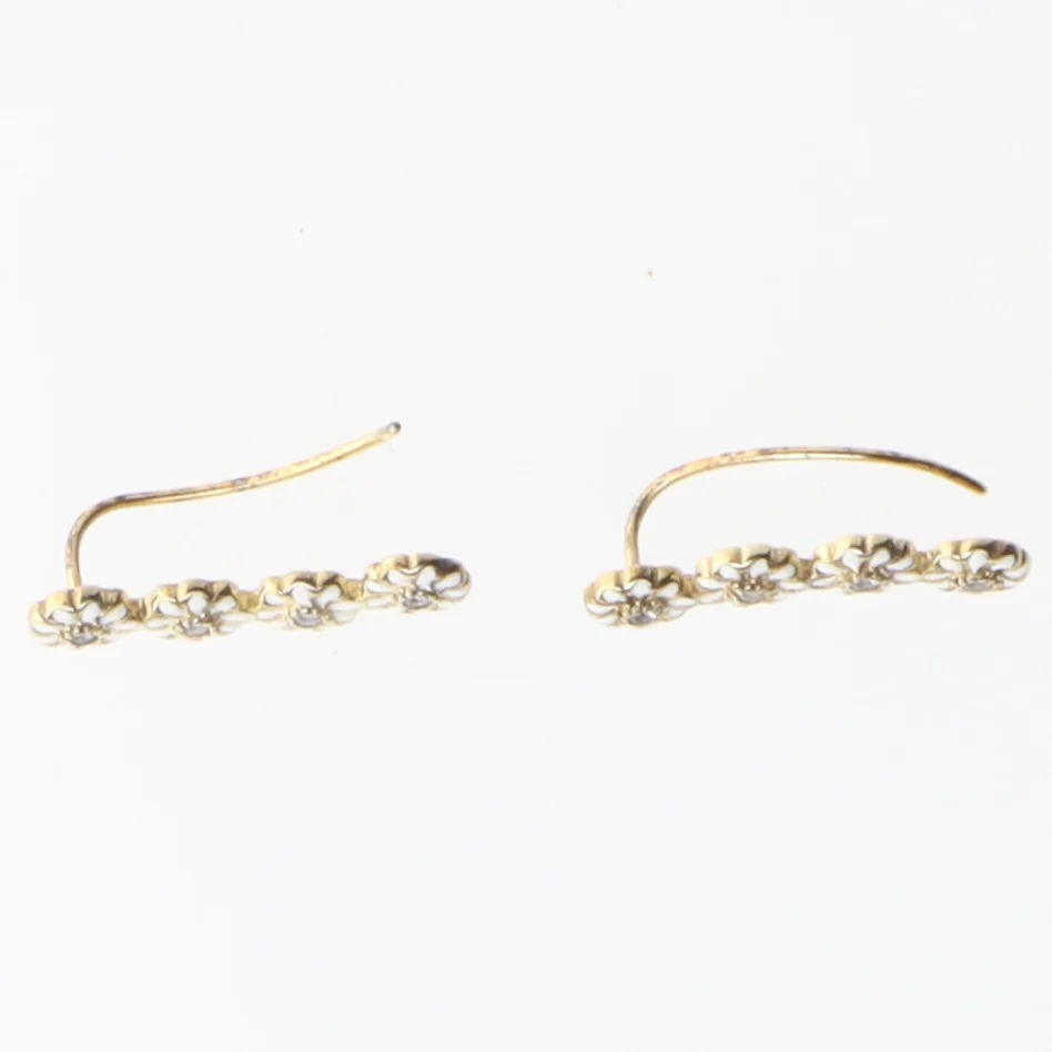 Blomst-formet øreringe med sten fra Christina Jewelry & Watches (str. 2,5 cm)