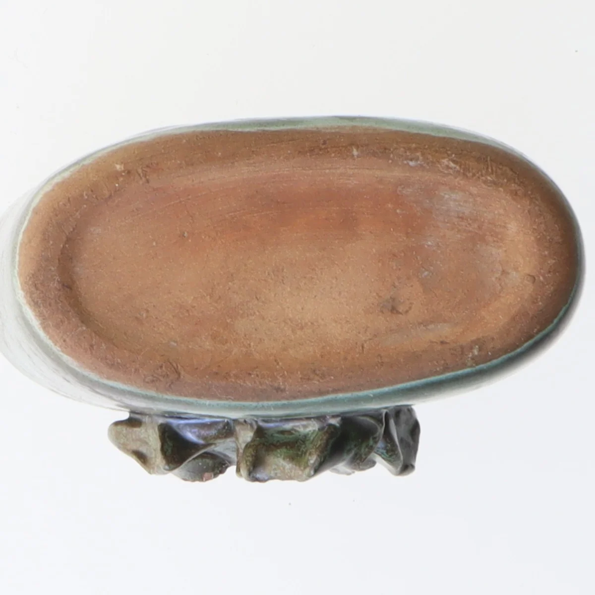 Keramik krukke med dekorativt mønster (str. 7x6 cm)