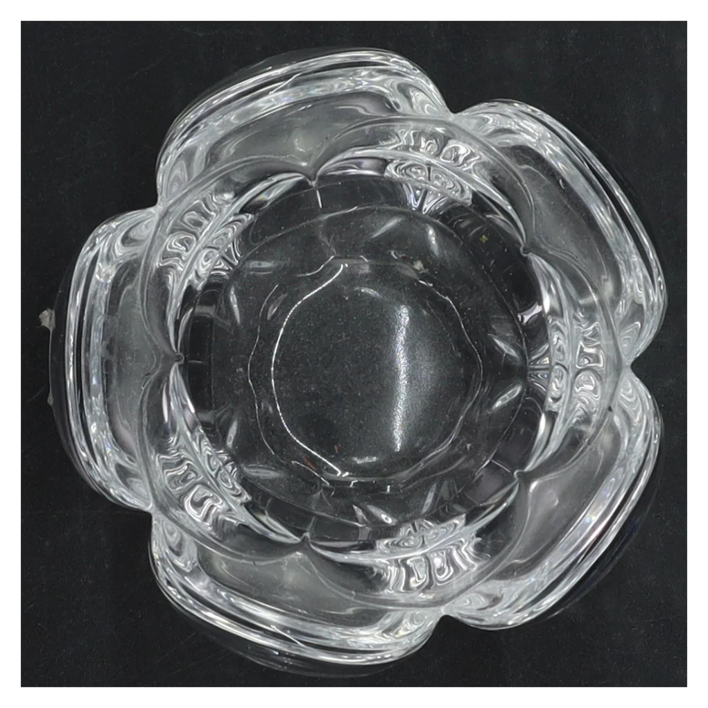 Glasblomst lysestage fra Royal Copenhagen (str. H 7 cm, ø 9,5 cm)