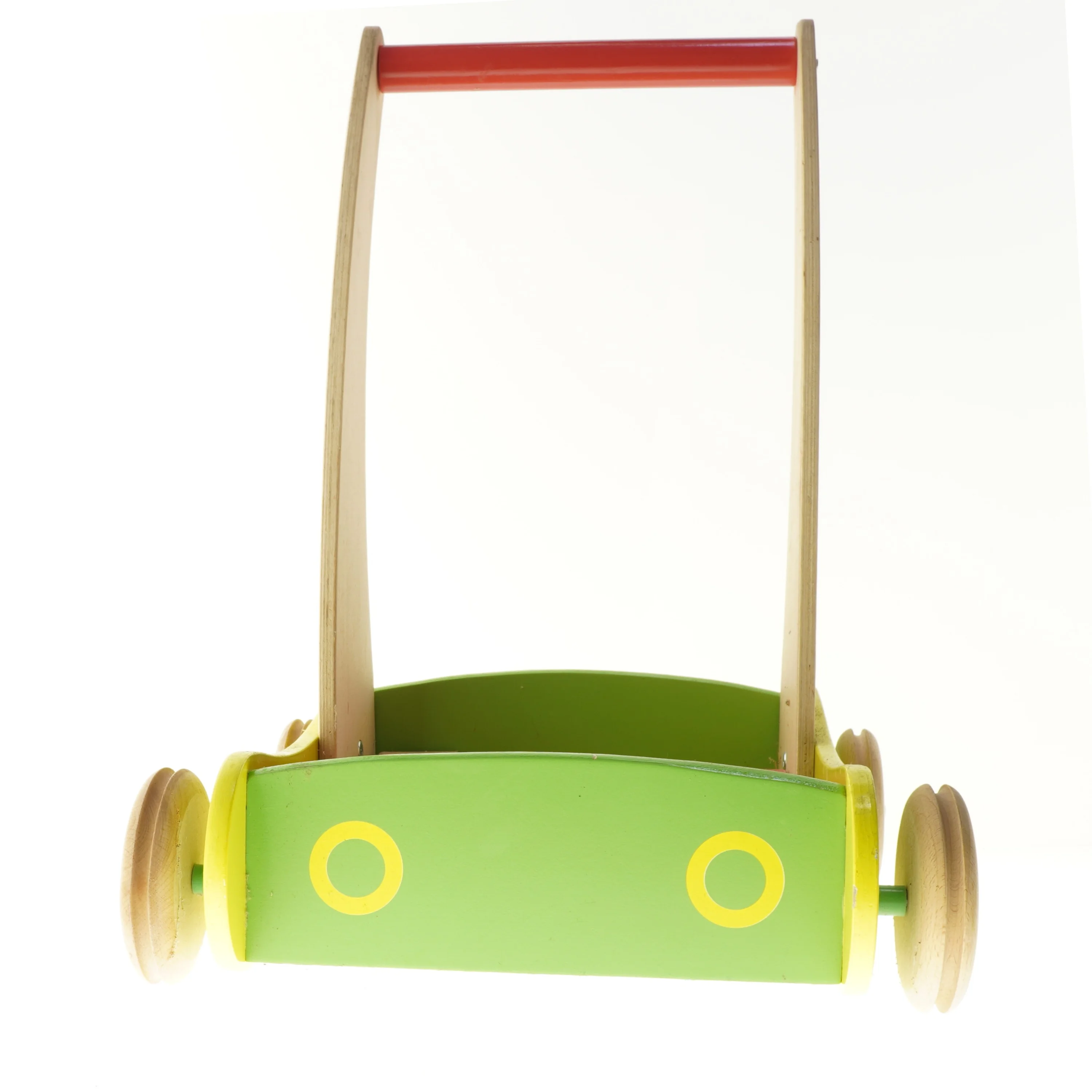 Træ gåvogn med klodser fra Br (str. 38x32 cm)