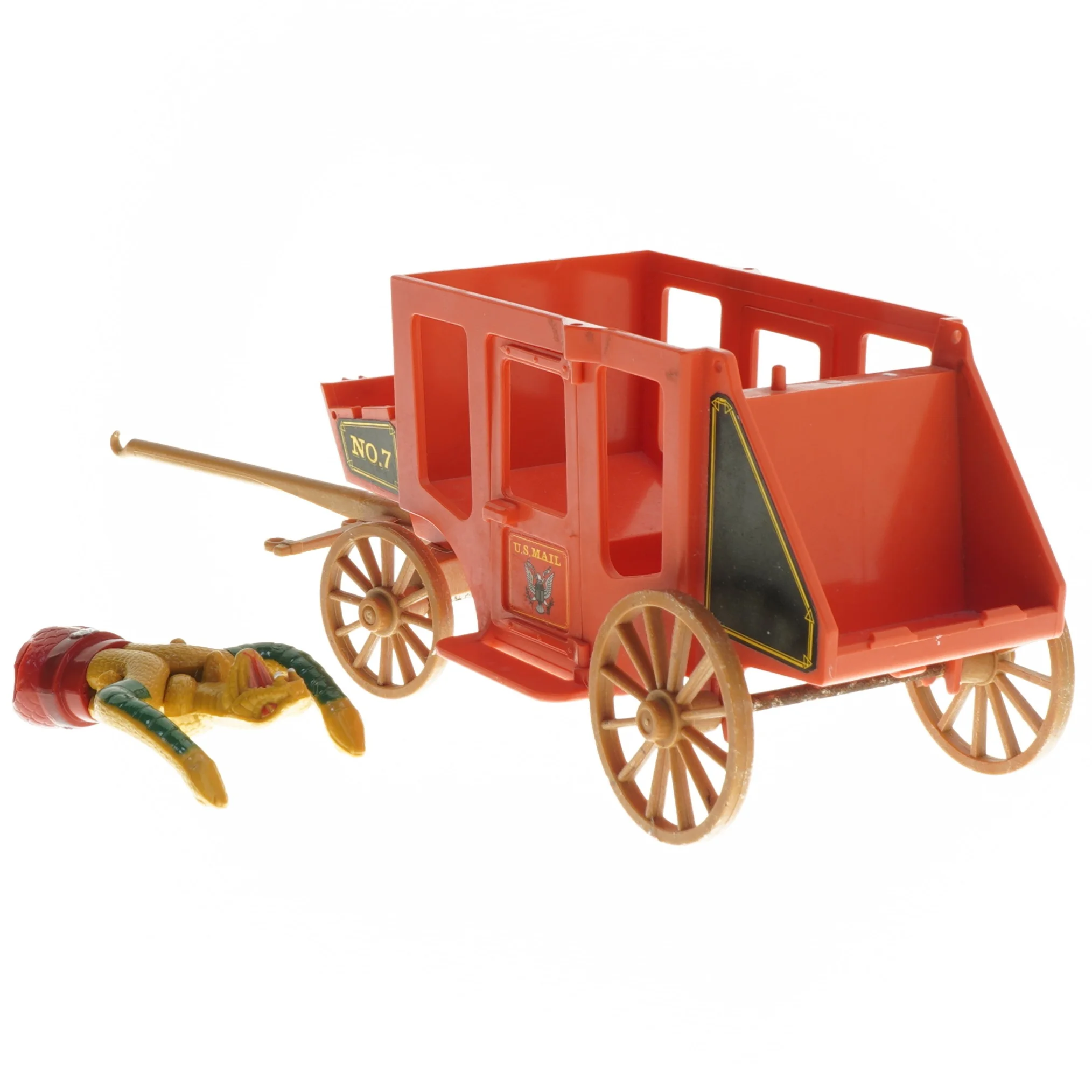 Legetøjsdiligence med figurer (str. 11x10x20 cm)