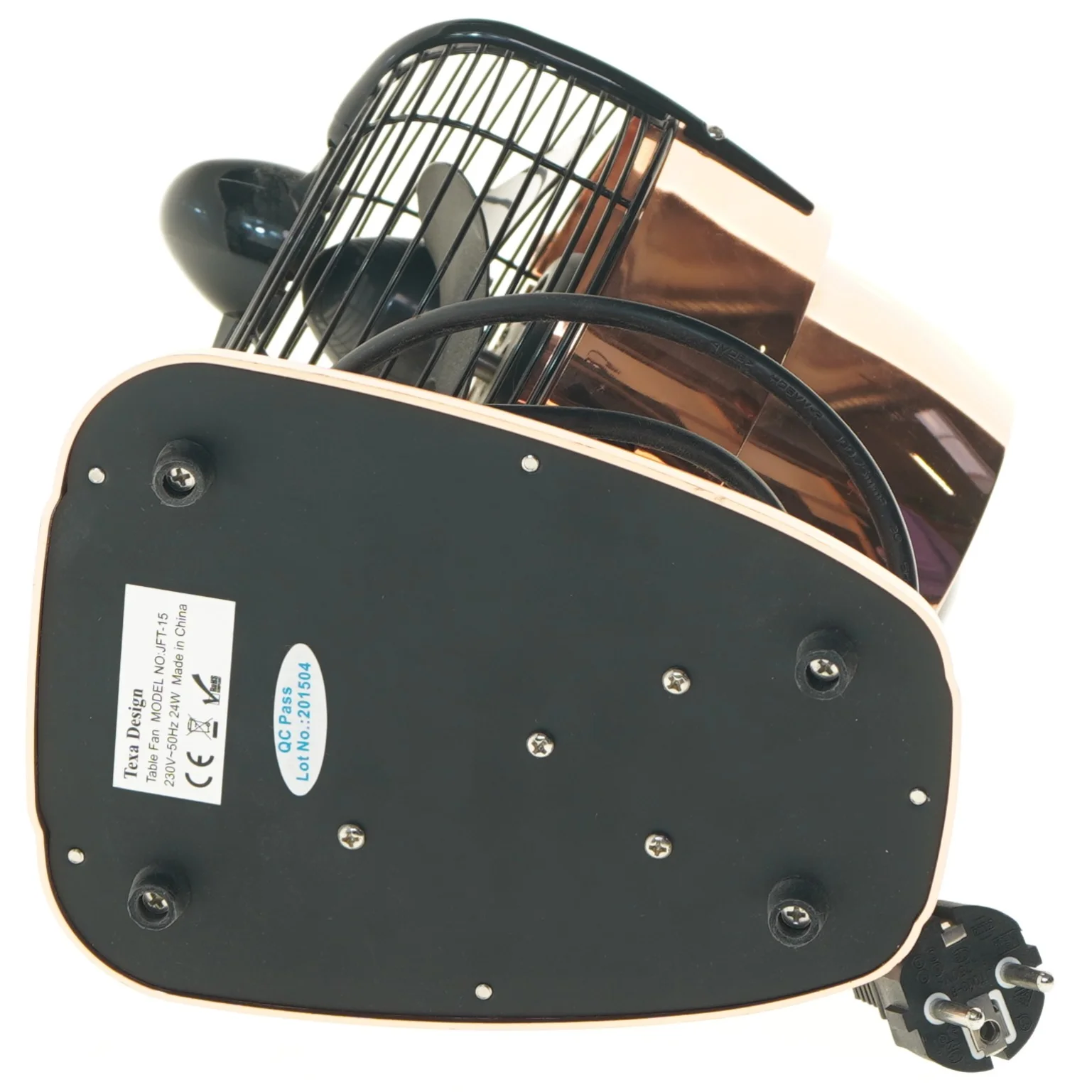 Bordventilator i kobber fra Texa Design (str. 28 cm)