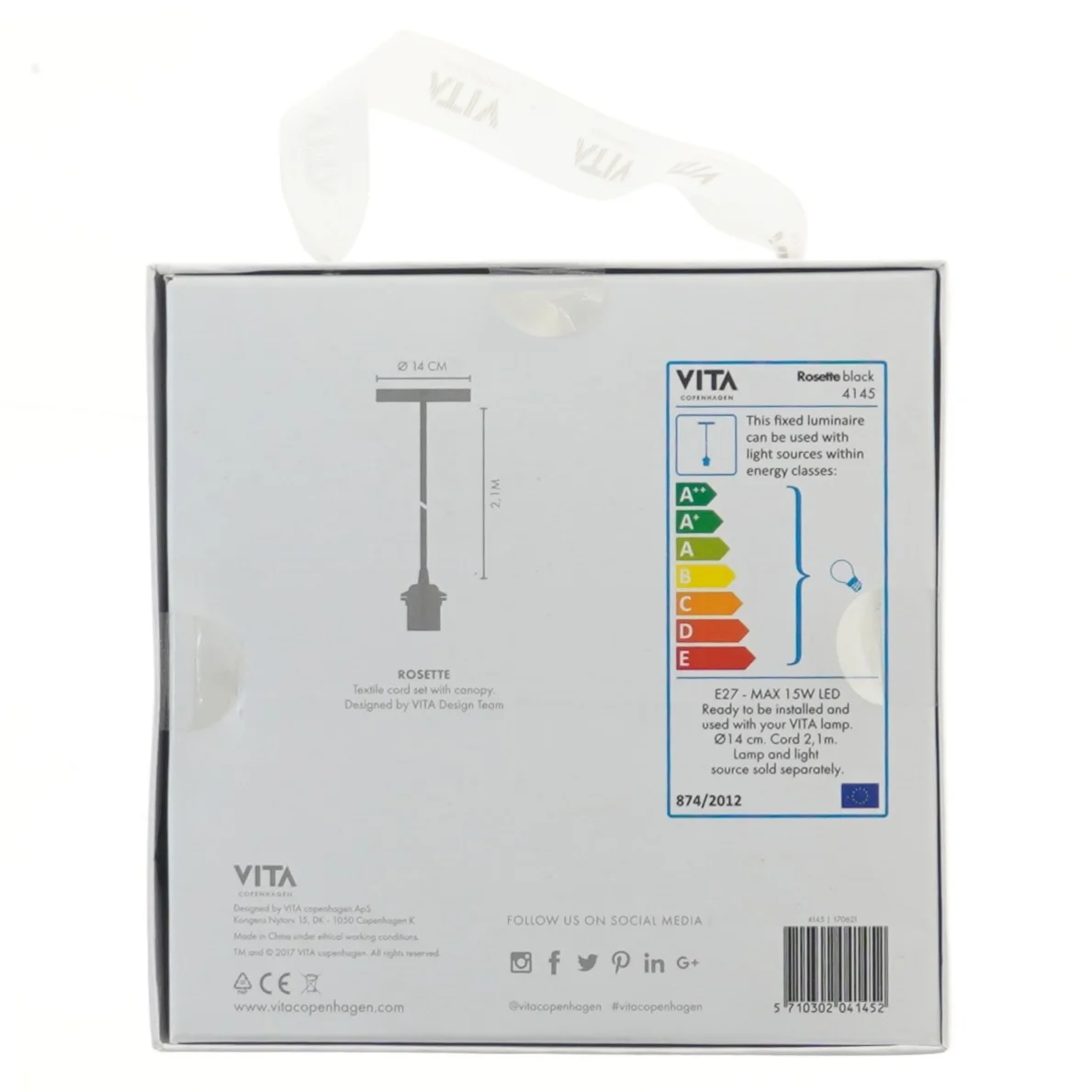 VITA Rosette tekstilledning med baldakin fra VITA (str. Ø 14 cm)
