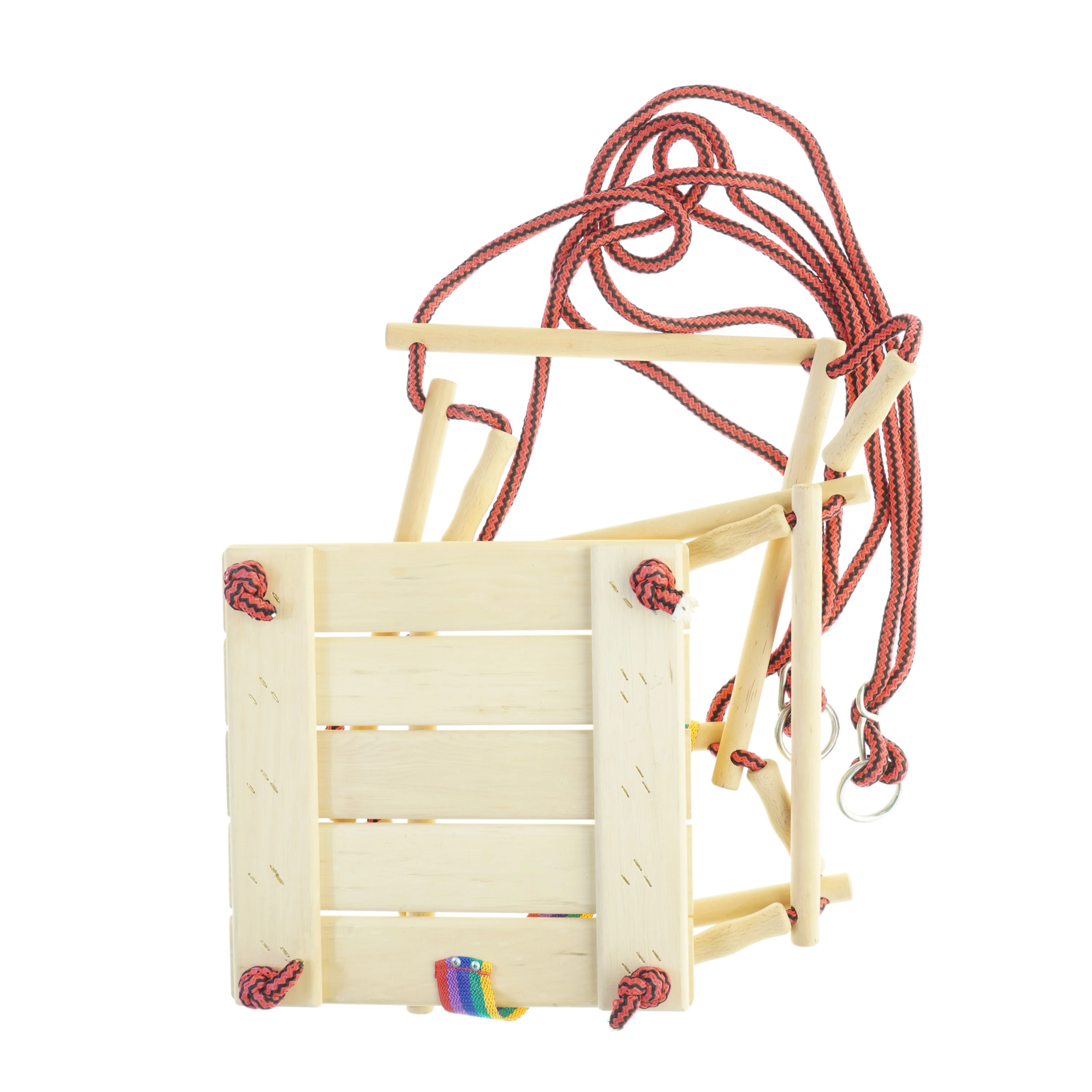 Gynge i træ med reb (str. 31 x, 31 x 34 cm)