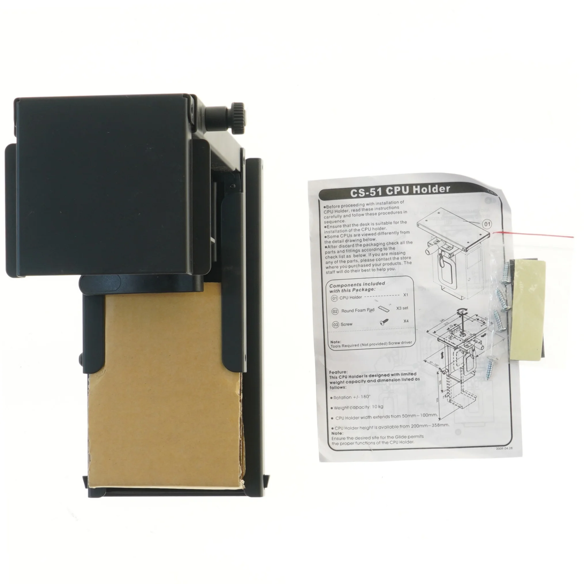 Computer-holder CS-51 til skrivebordet (str. 24,5x28,5x13 cm)