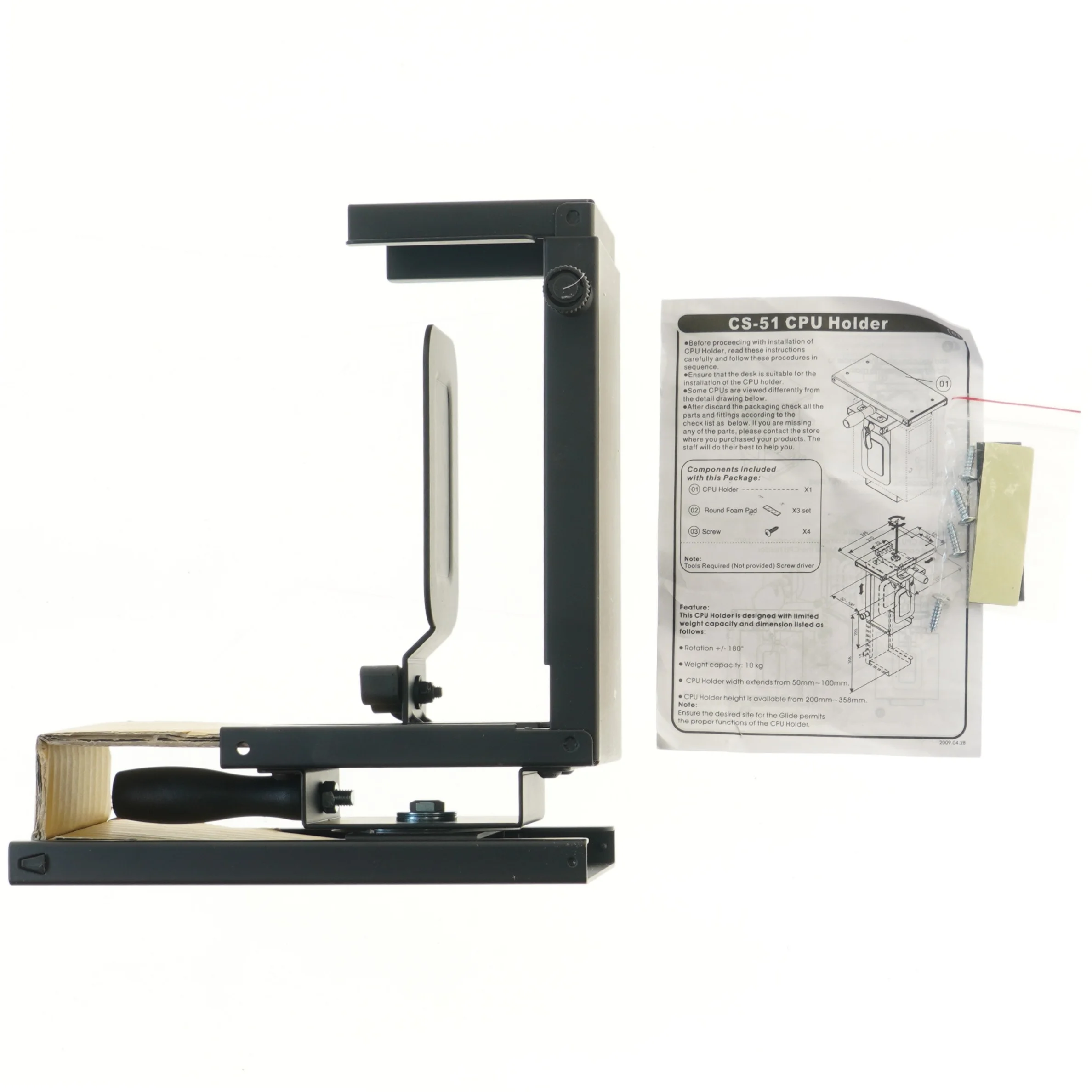 Computer-holder CS-51 til skrivebordet (str. 24,5x28,5x13 cm)