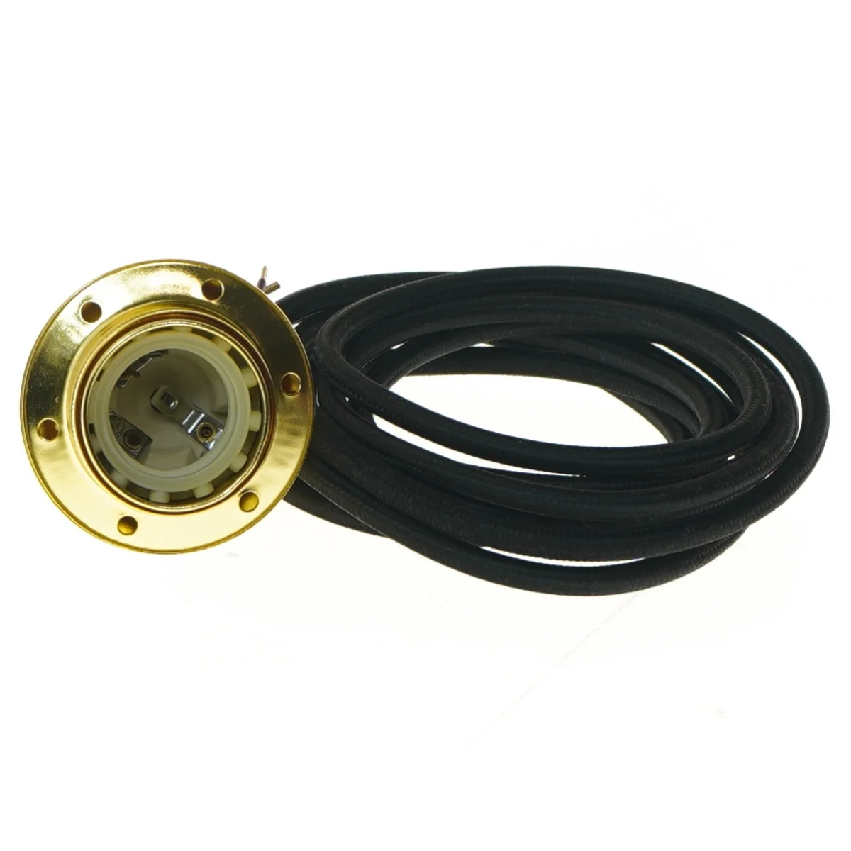 Messing fatning med ledning fra Socket De Lux (str. Ø 4 cm)