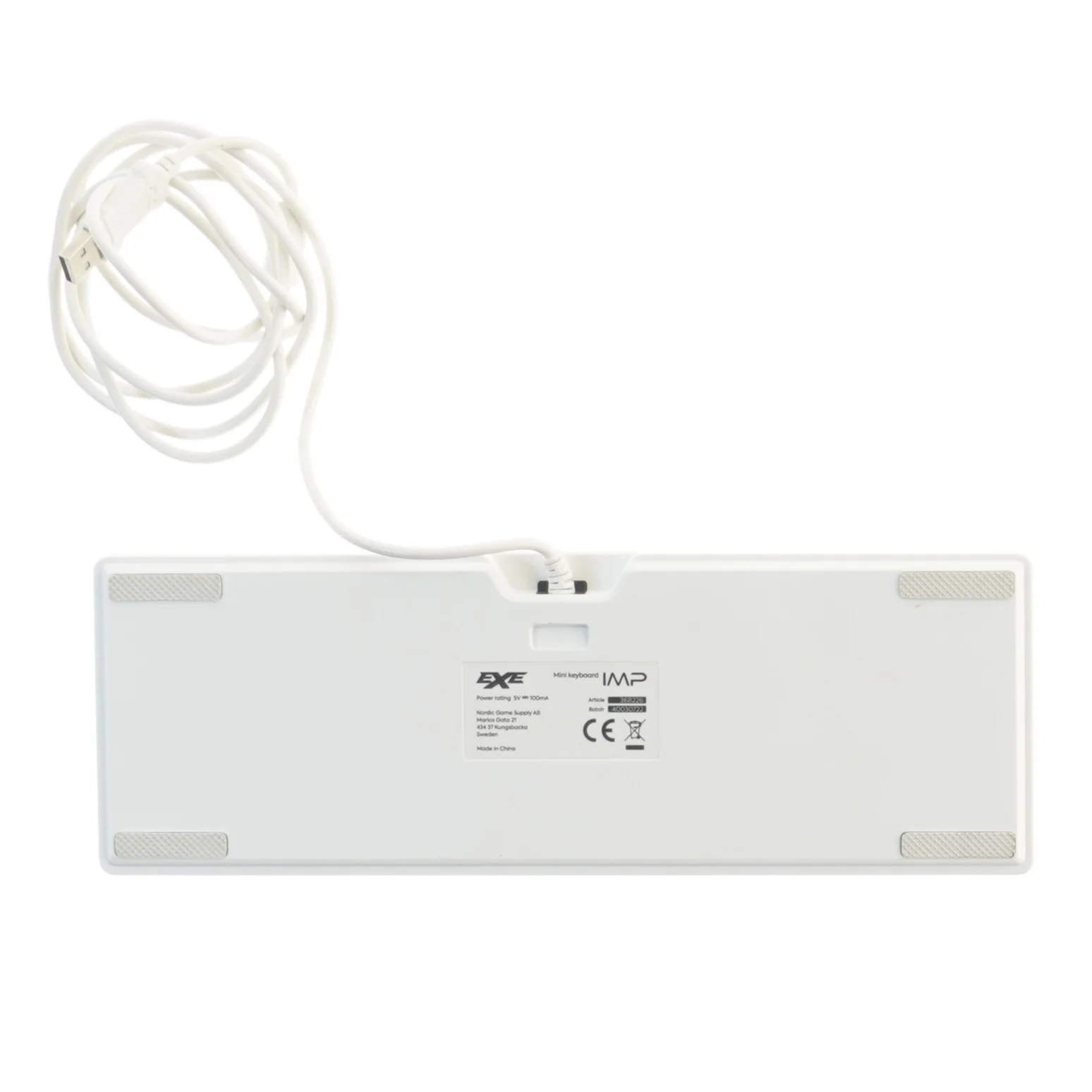 USB tastatur med blå taster fra EXE (str. 29x10 cm)