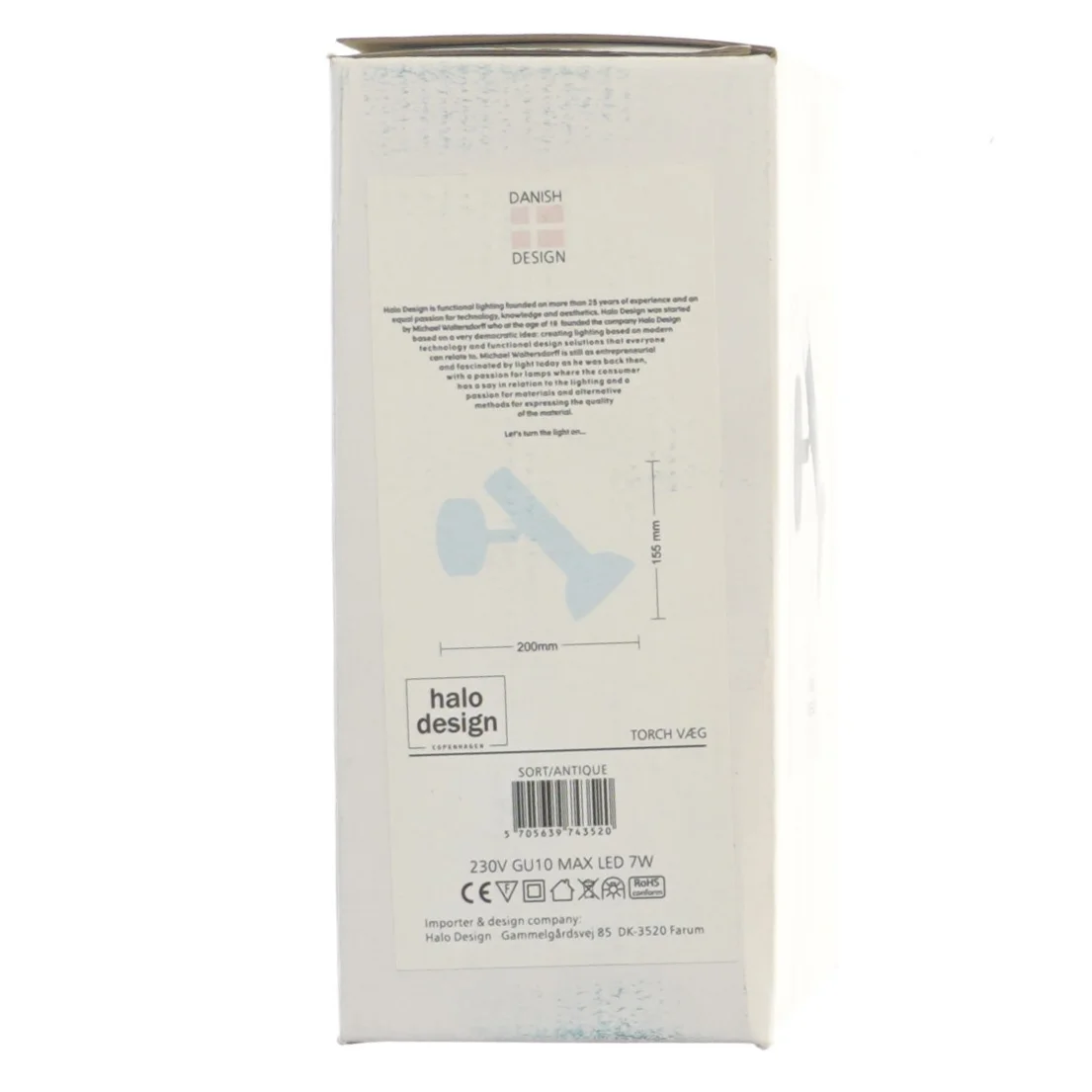 Halo Design Torch væglampe fra Halo Design (str. 20x15,5 cm)