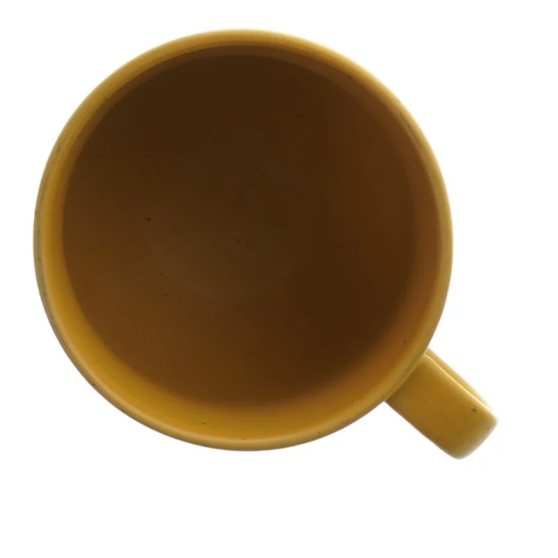 Gul keramikkrus (str. H 8 cm ø 8,5 cm)