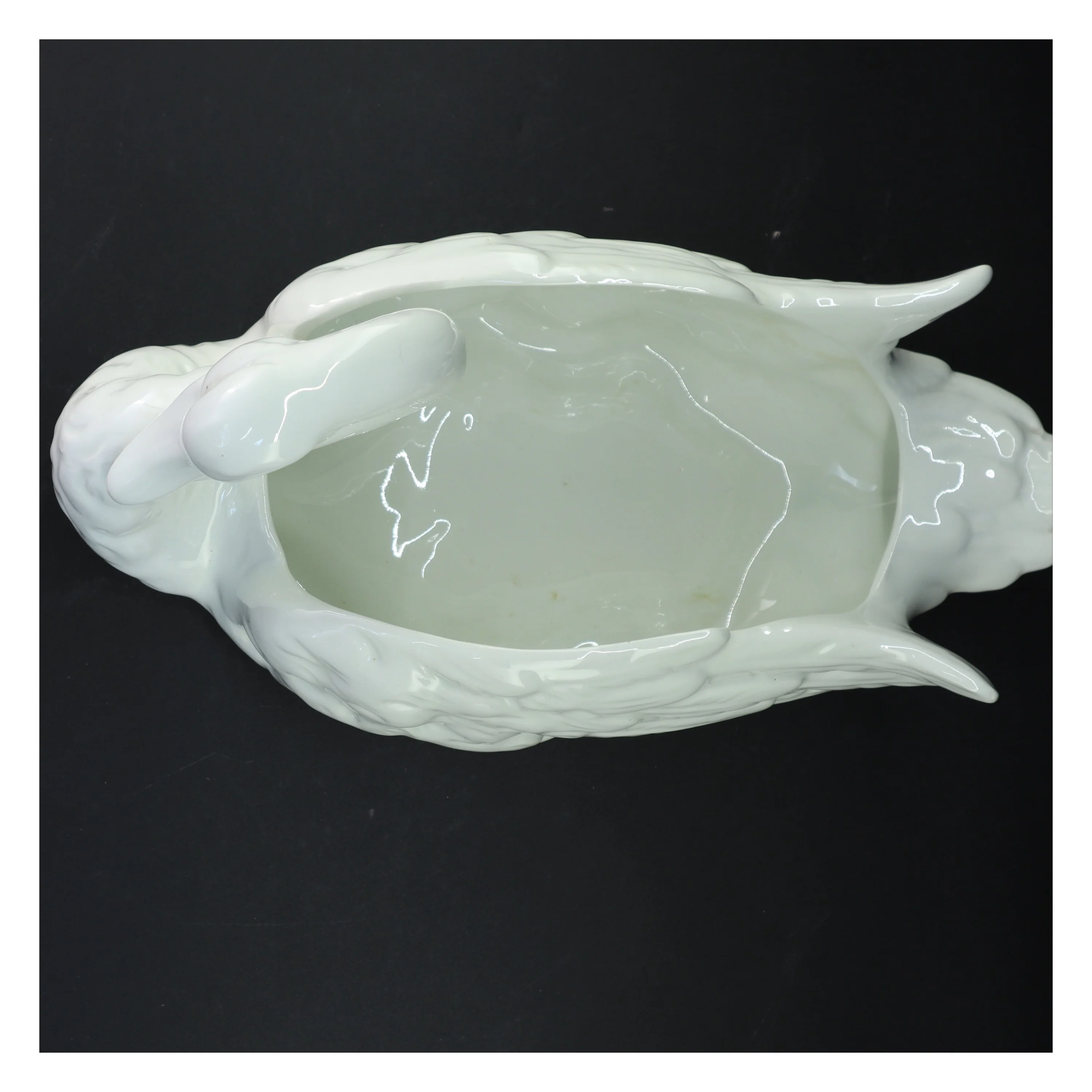 Porcelænsskål i svanedesign (str. 36 cm)