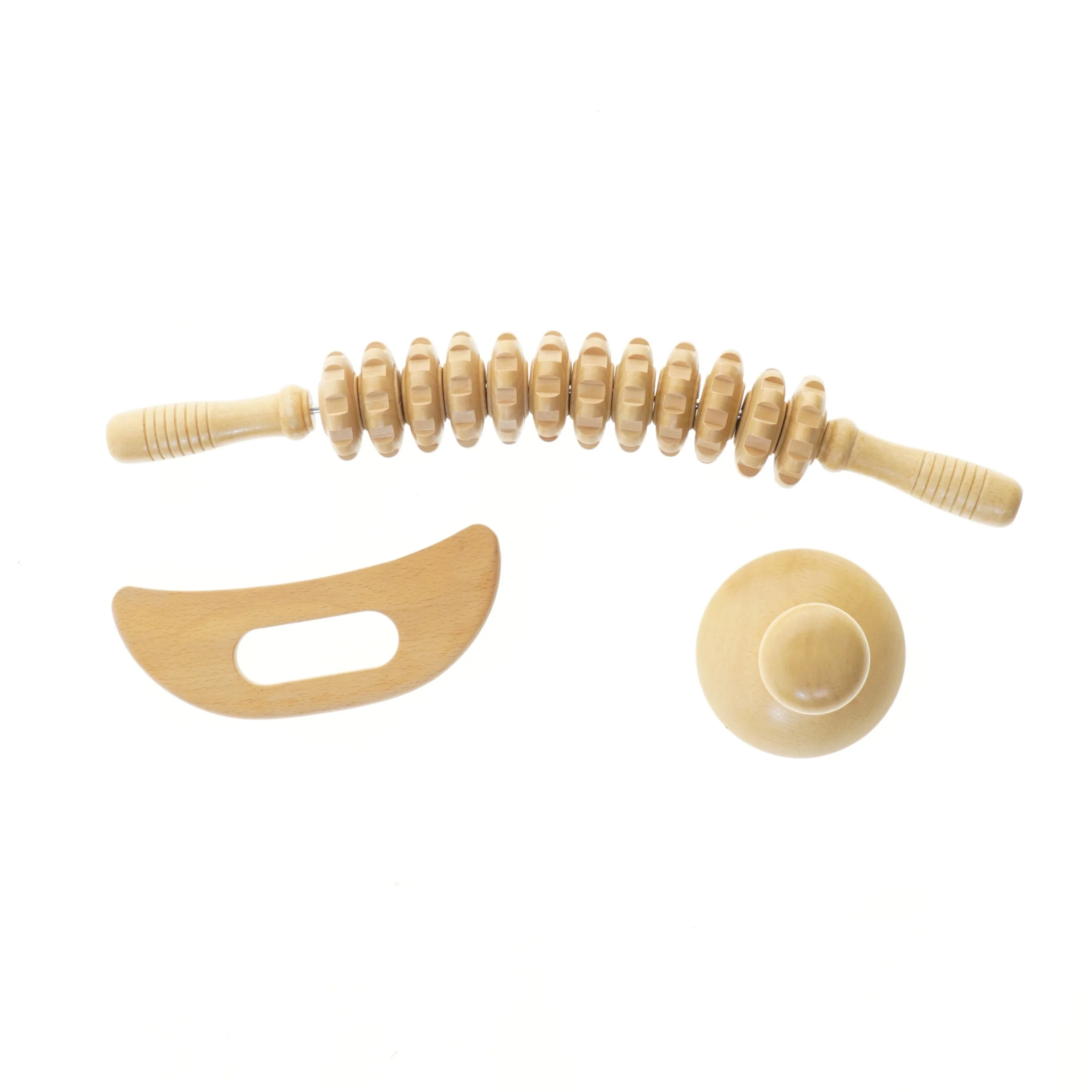 Træ massageværktøj sæt (str. 44 cm)