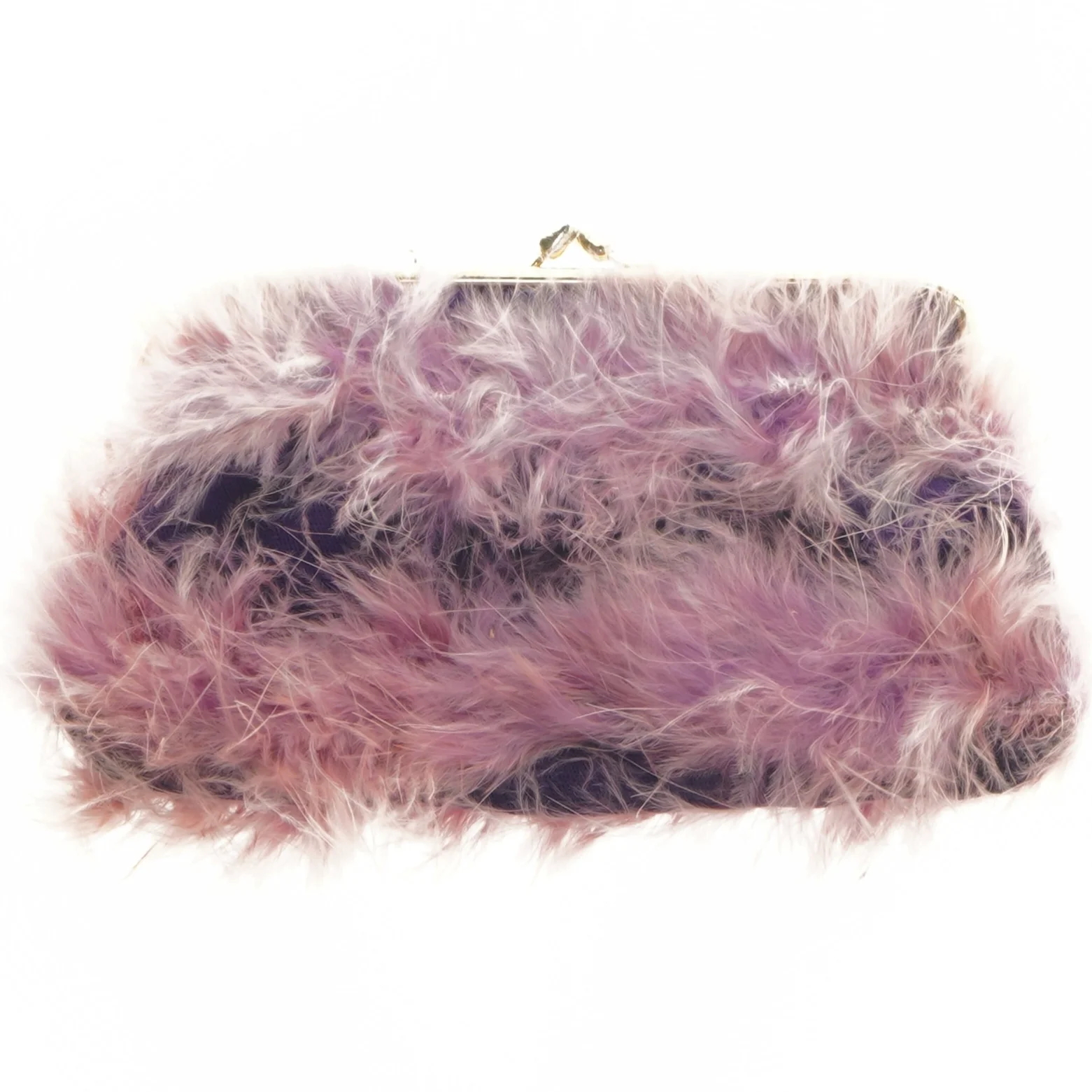 Vintage Lille fluffy håndtaske fra 60erne (str. 20x11 cm)