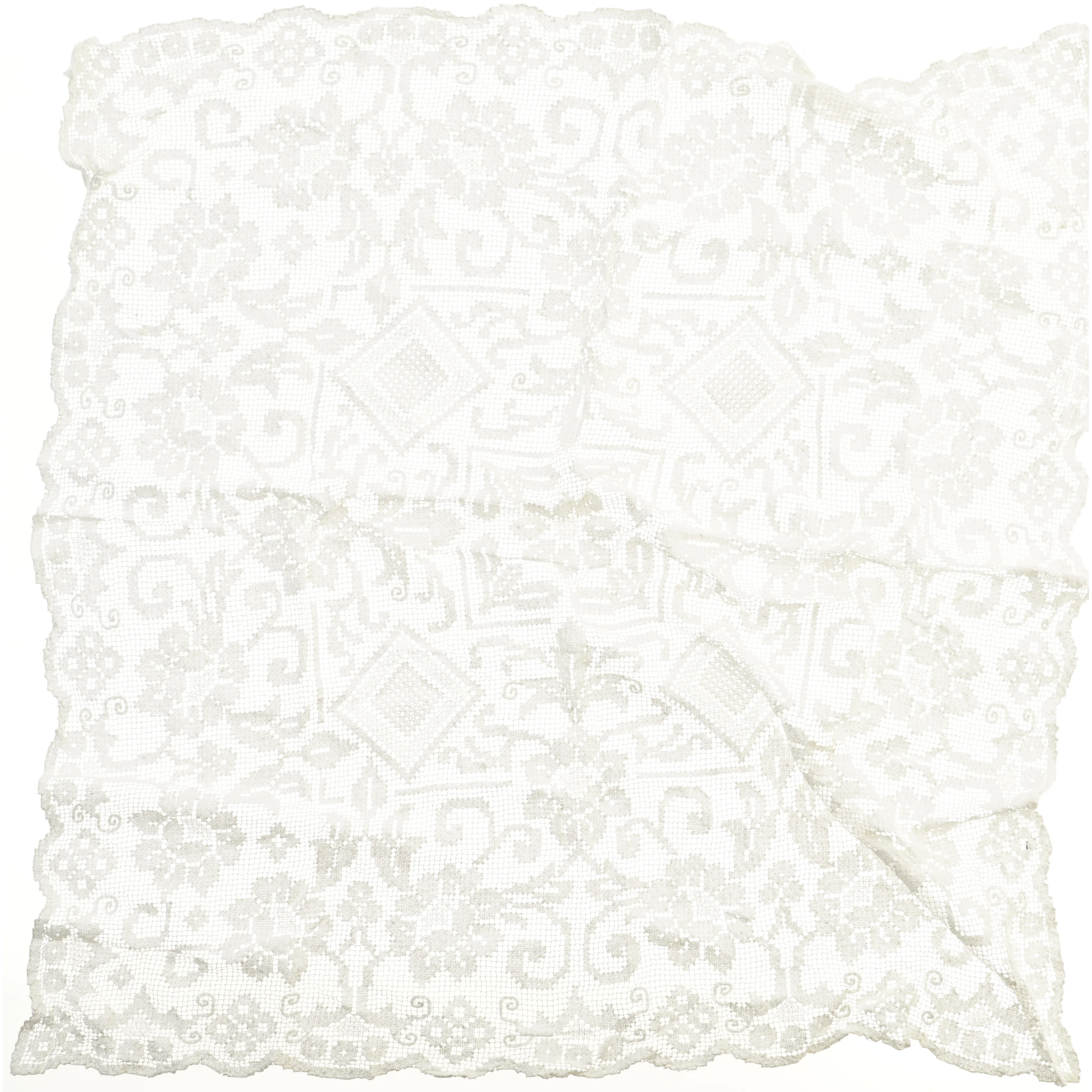 Vintage blondetørklæde (str. 88x92 cm)