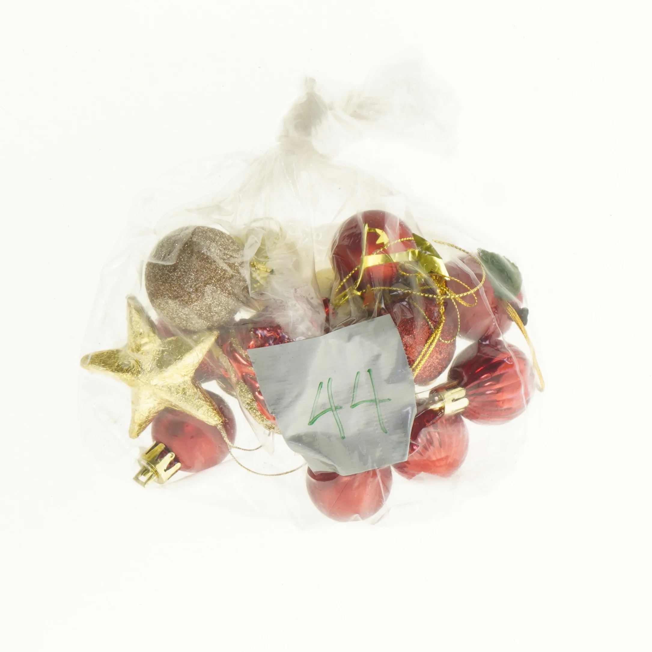 Julepynt 17 små julekugler  (str. Blandet størrelser)