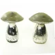 Dekoration store svampe i sølv (str. 12 x 5 cm)