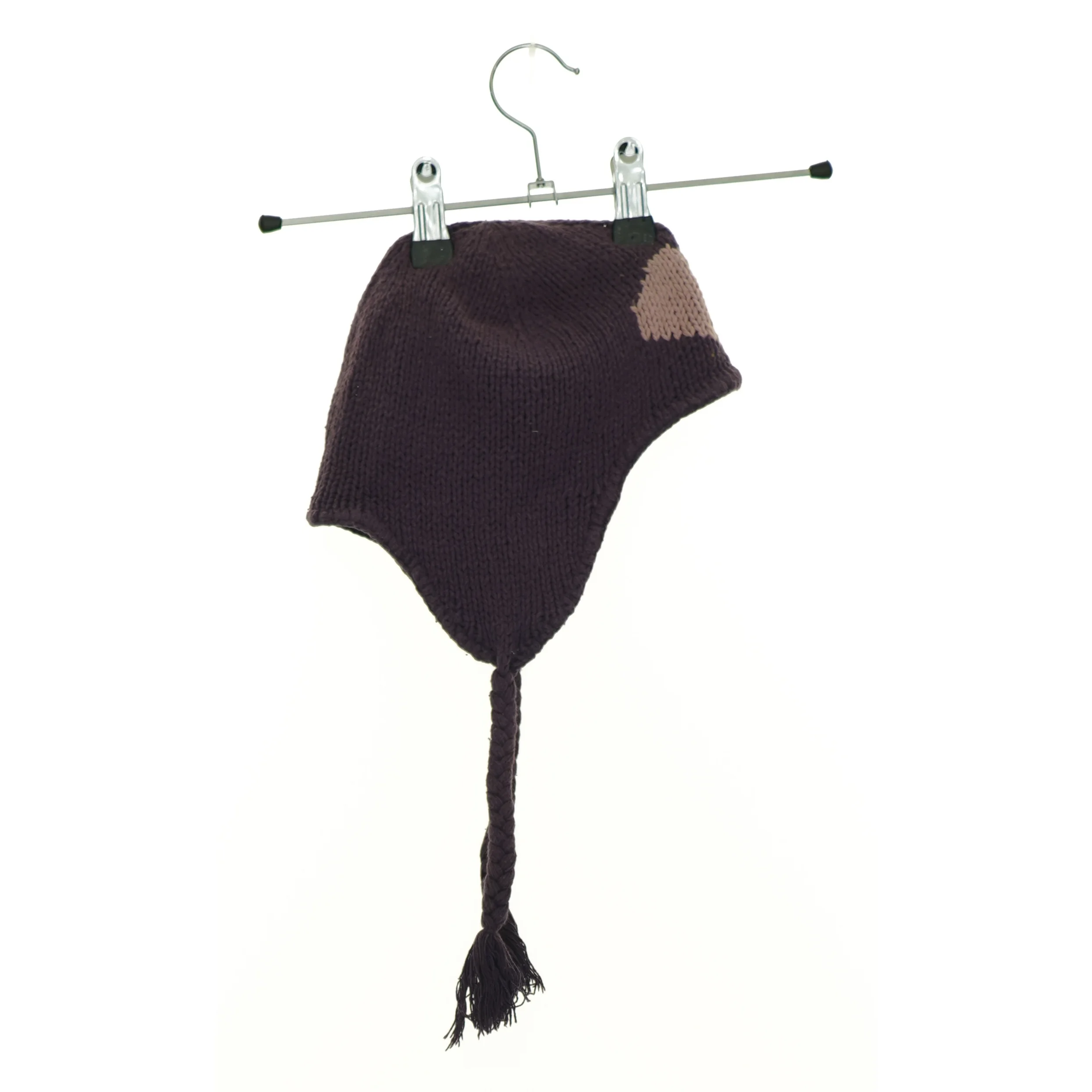 Hue med strikhuerne og bindebånd fra Name It (str. 146 cm)