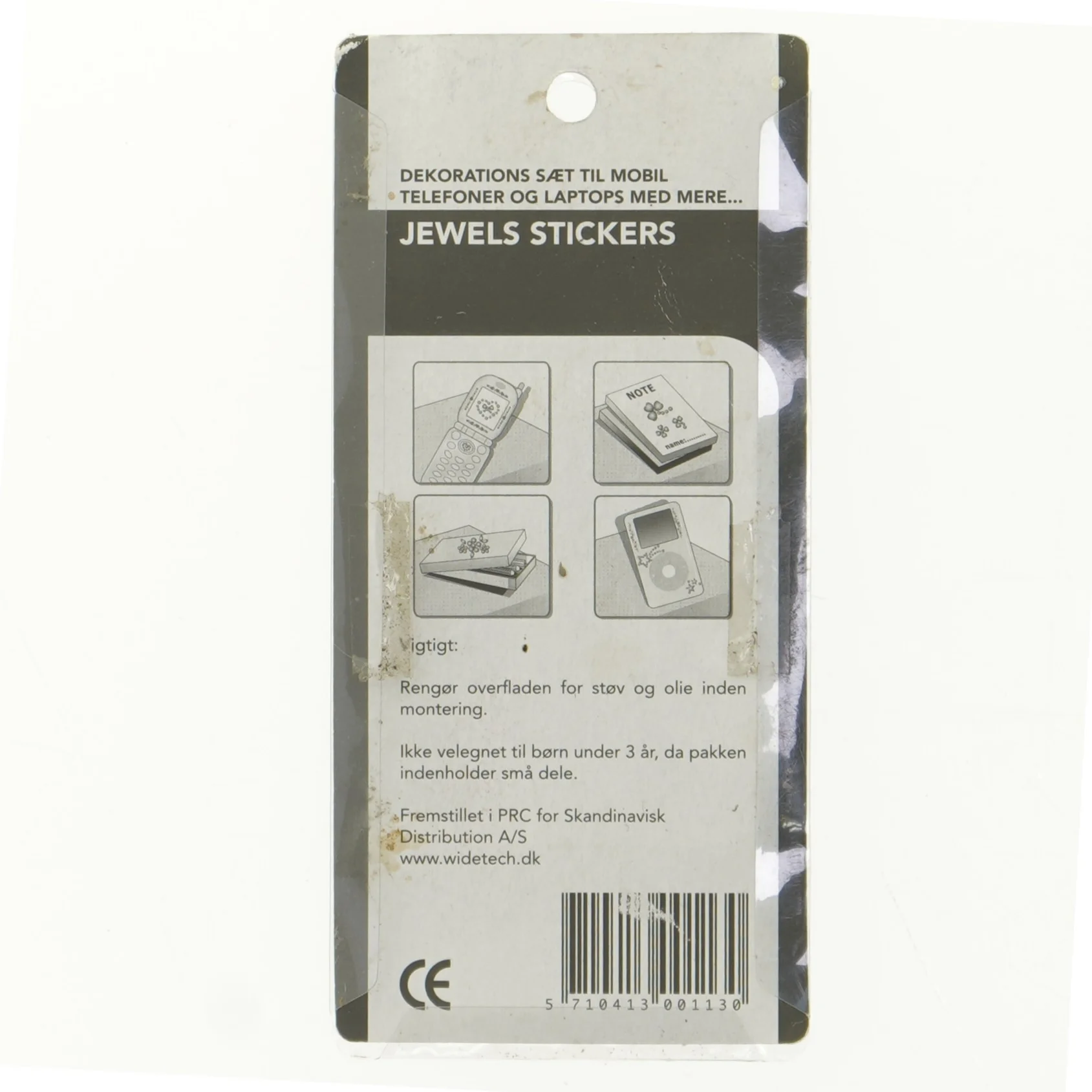 Simili-sten klistermærker fra Widetech (str. 16 x 7 cm)