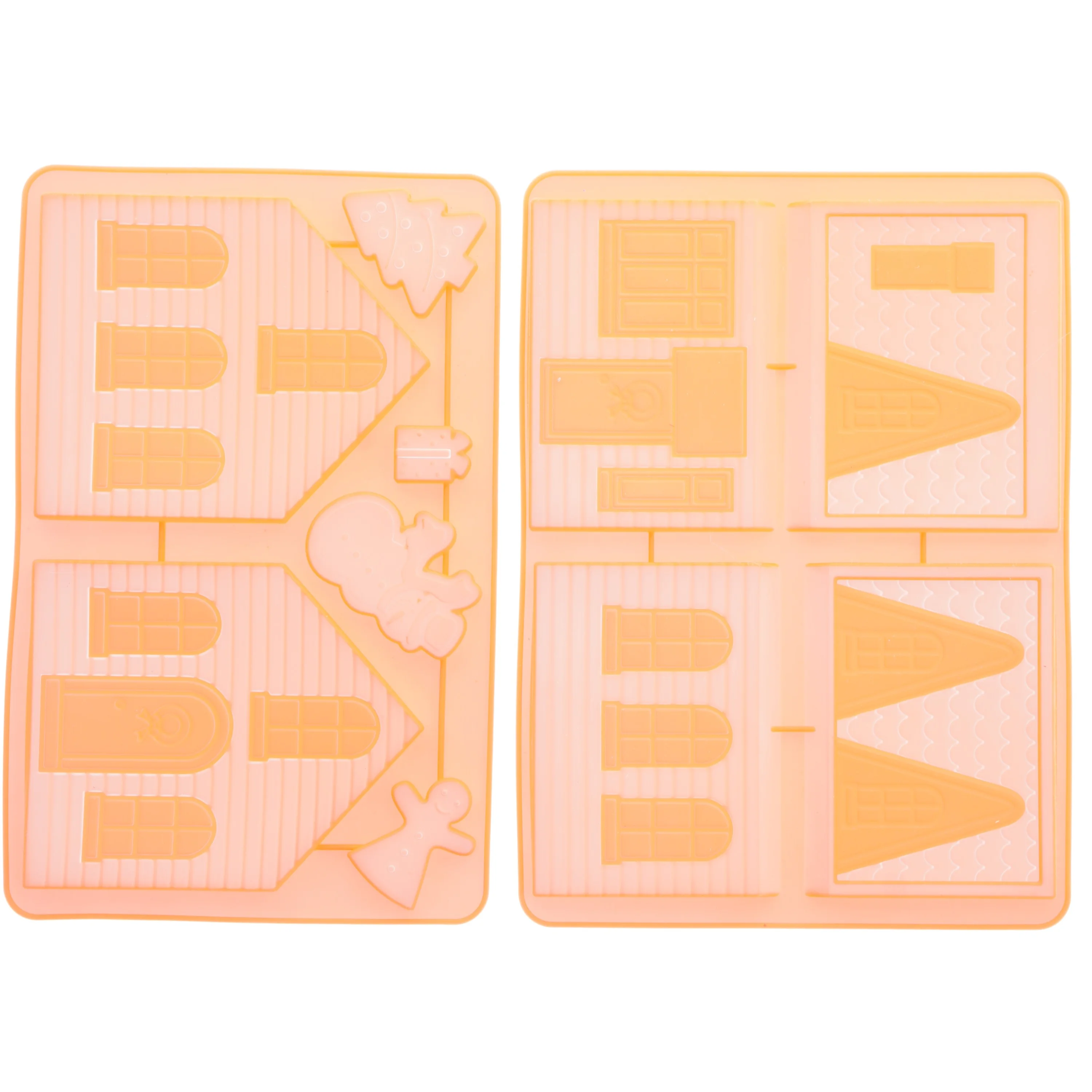 Julebag forme i silicone til peberkagehus (str. 2 styk, 33x21 cm)