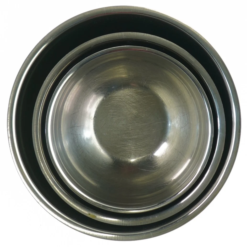 stålSkåle (str. 13 x 7 cm 15 x 7 cm 18 x 9 cm)