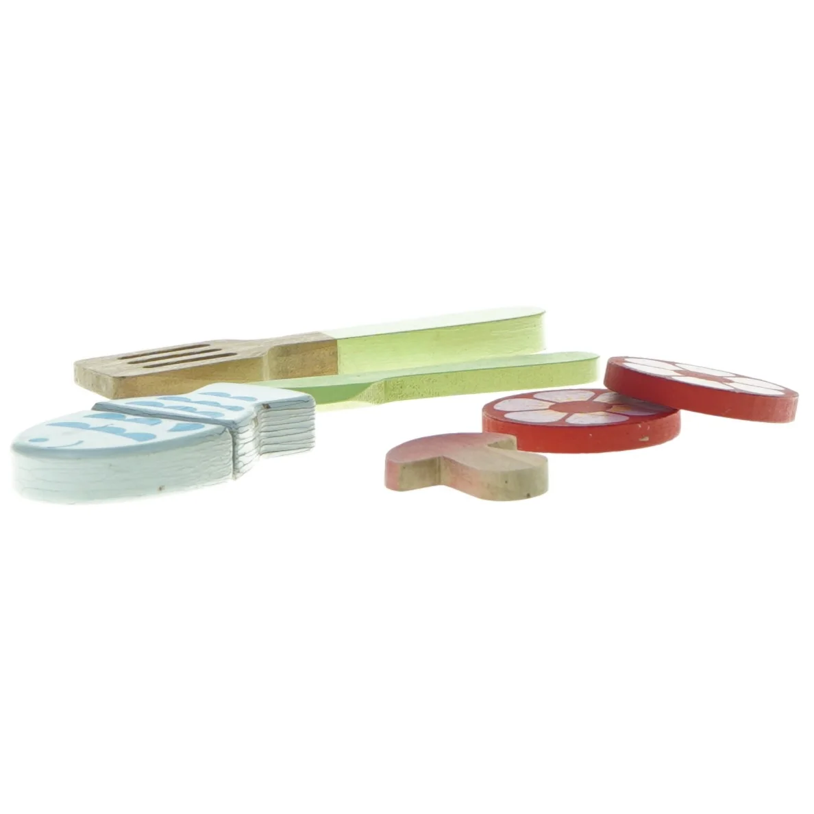 Køkkenlegetøj og legemad i træ