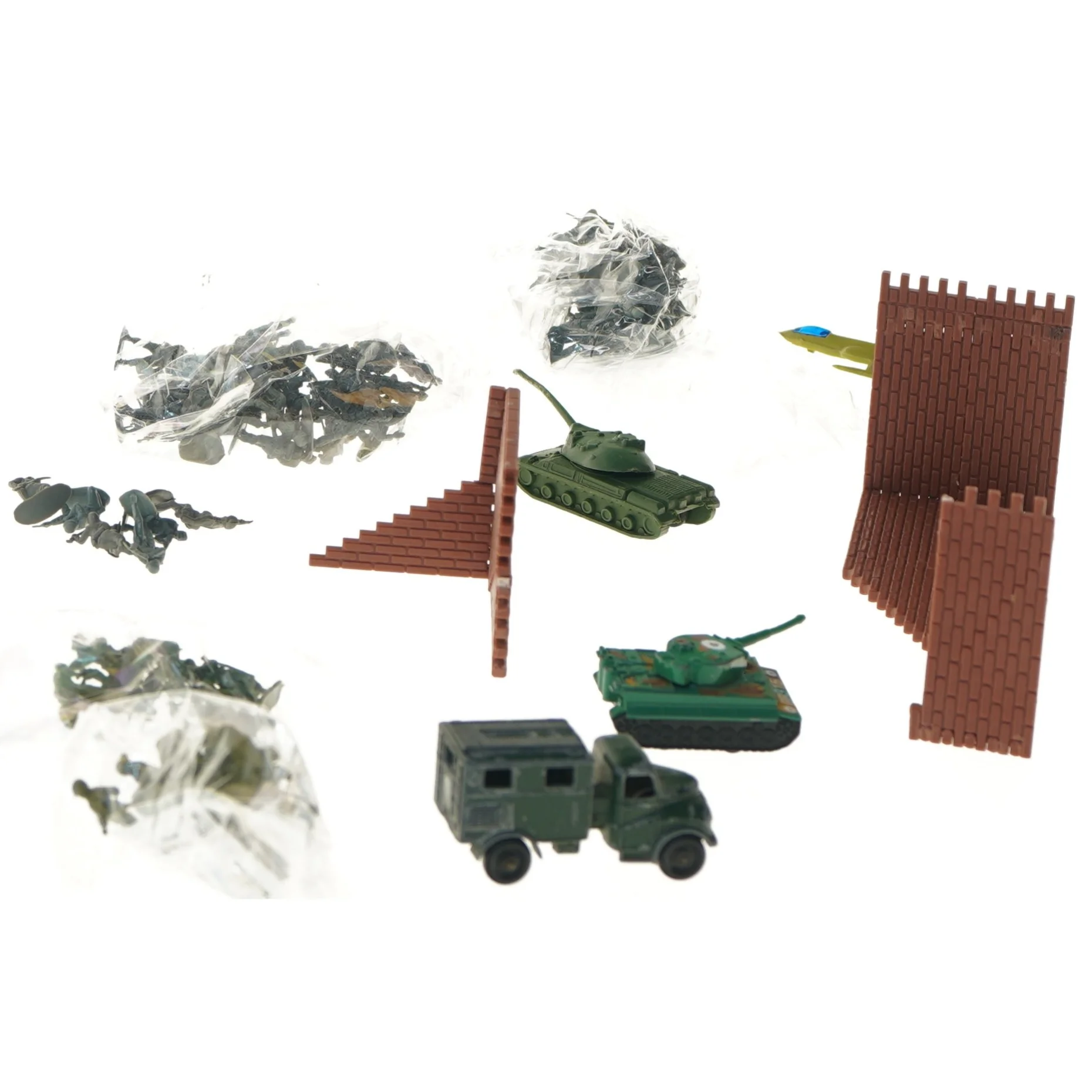 Miniature militære legesæt (str. 6 cm)