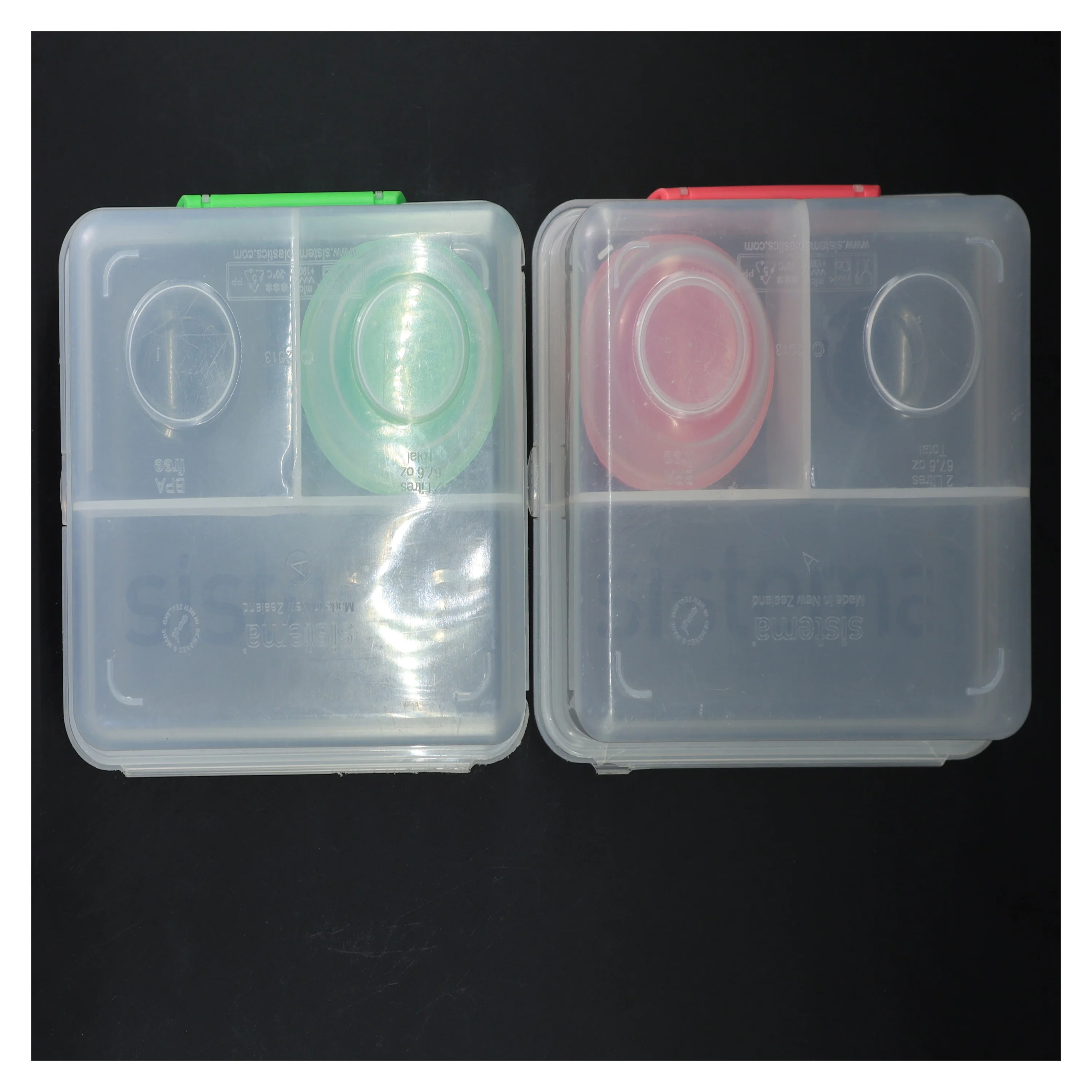 Store madkasser fra Sistema (str. 2 styk, 18x18x10 cm)