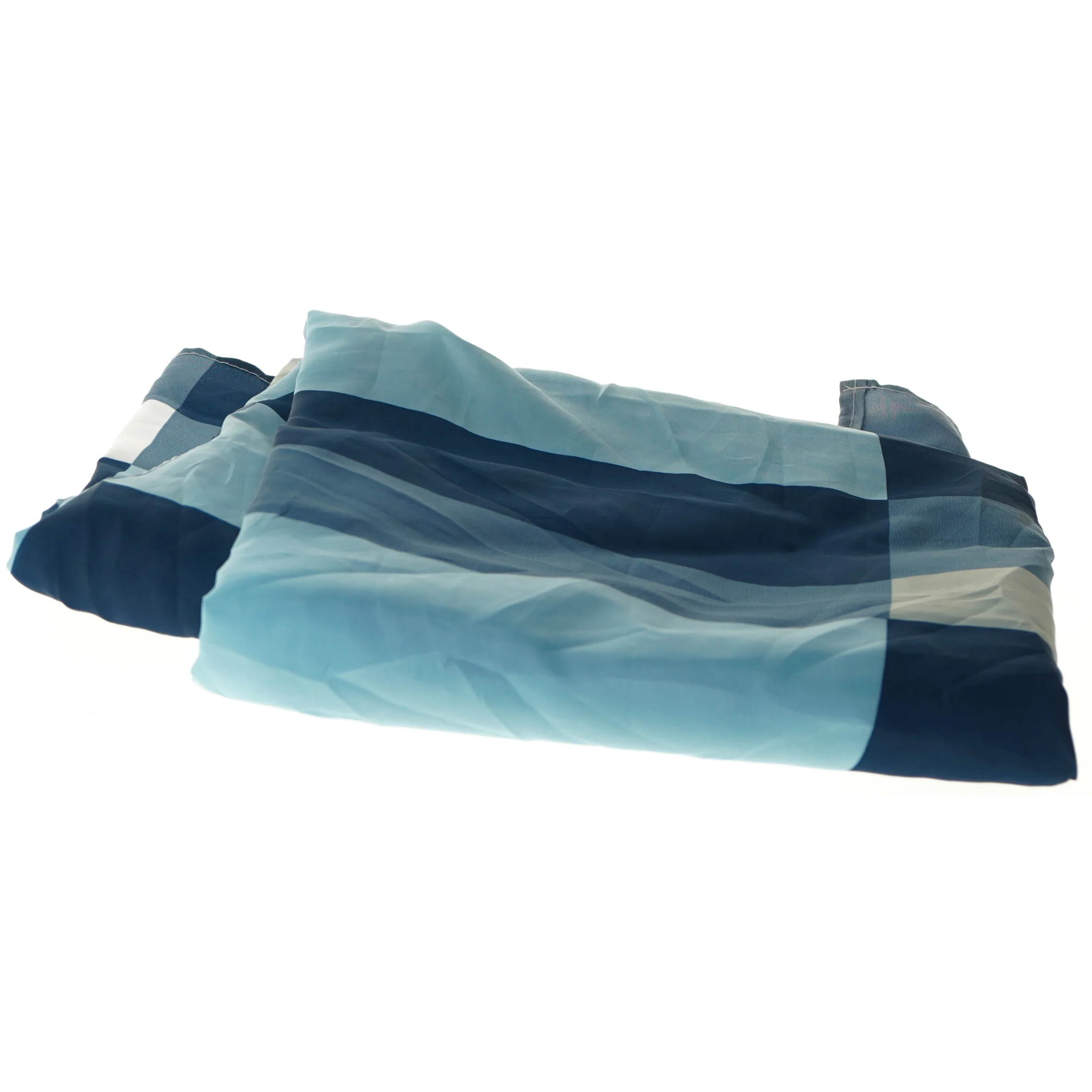 Blåt ternet badeforhæng i høj kvalitet (str. 200x180 cm)