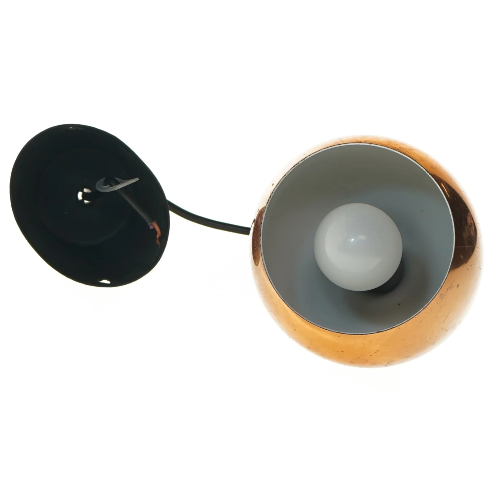 Kobber pendellampe (str. 20x12 cm)