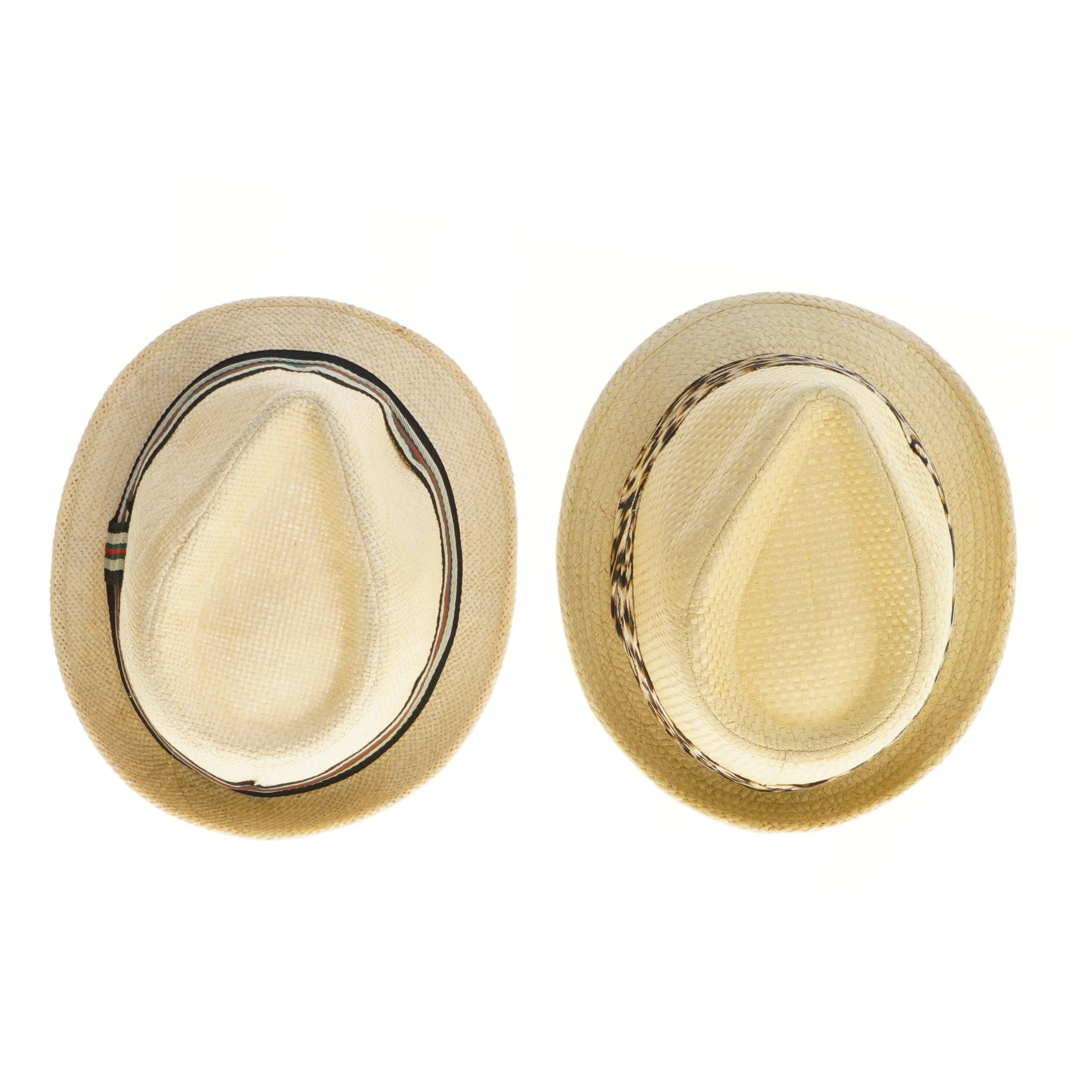 Sæt af to stråhatte med bånd (str. str 58 Ø 23 cm)