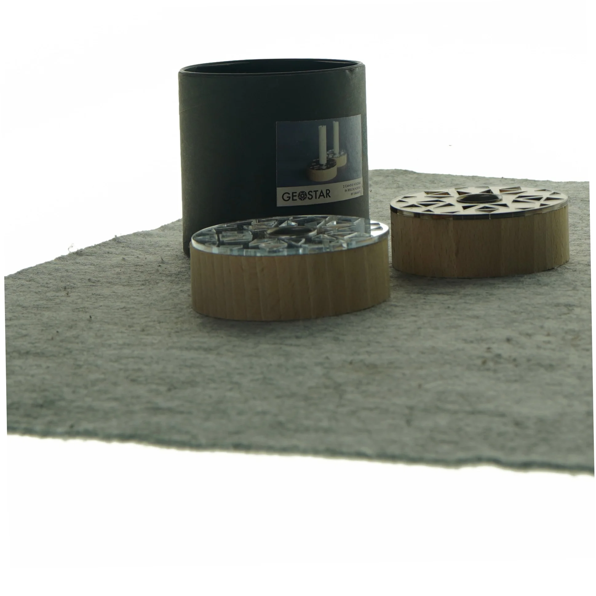 Lysestager 2.stk fra Geostar (str. 4x10)