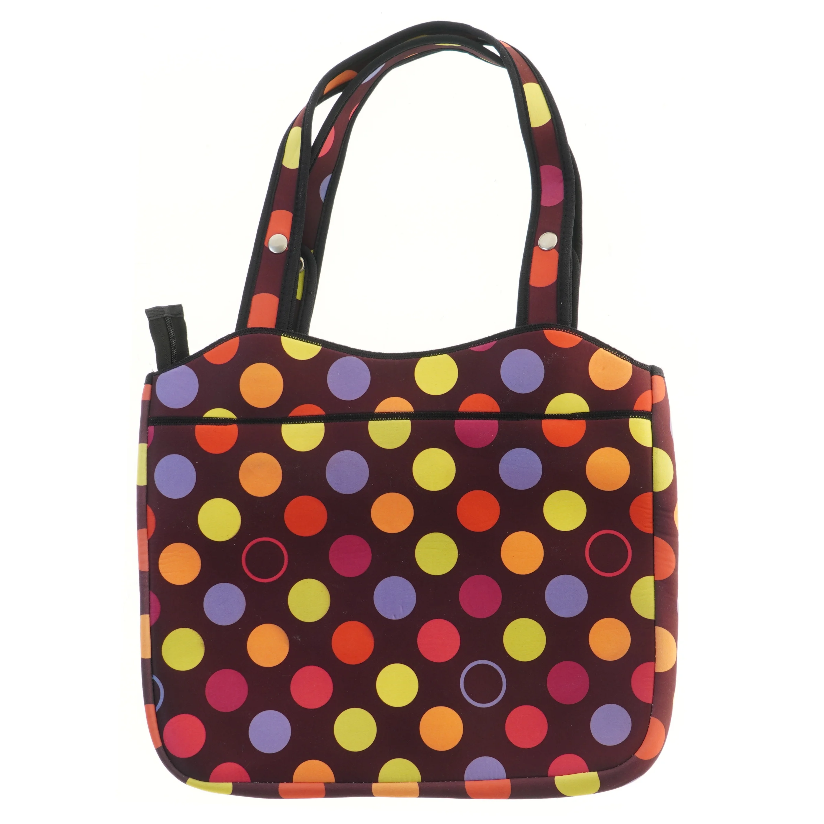 Farverig neopren computertaske, taske med prikker (str. 40x34 cm)