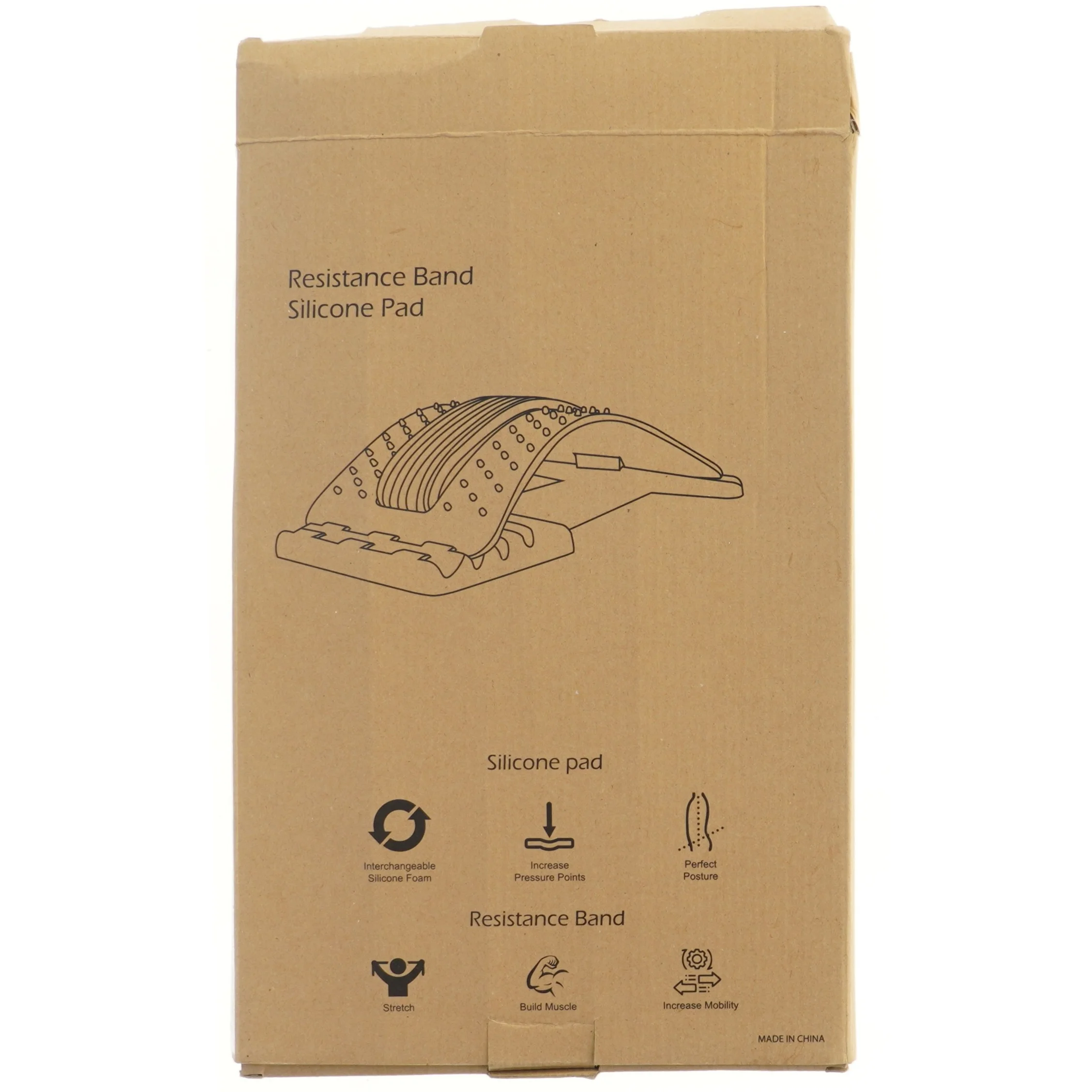 Stretching rygbåre med silikonepude (str. 38,5x25,5 cm)