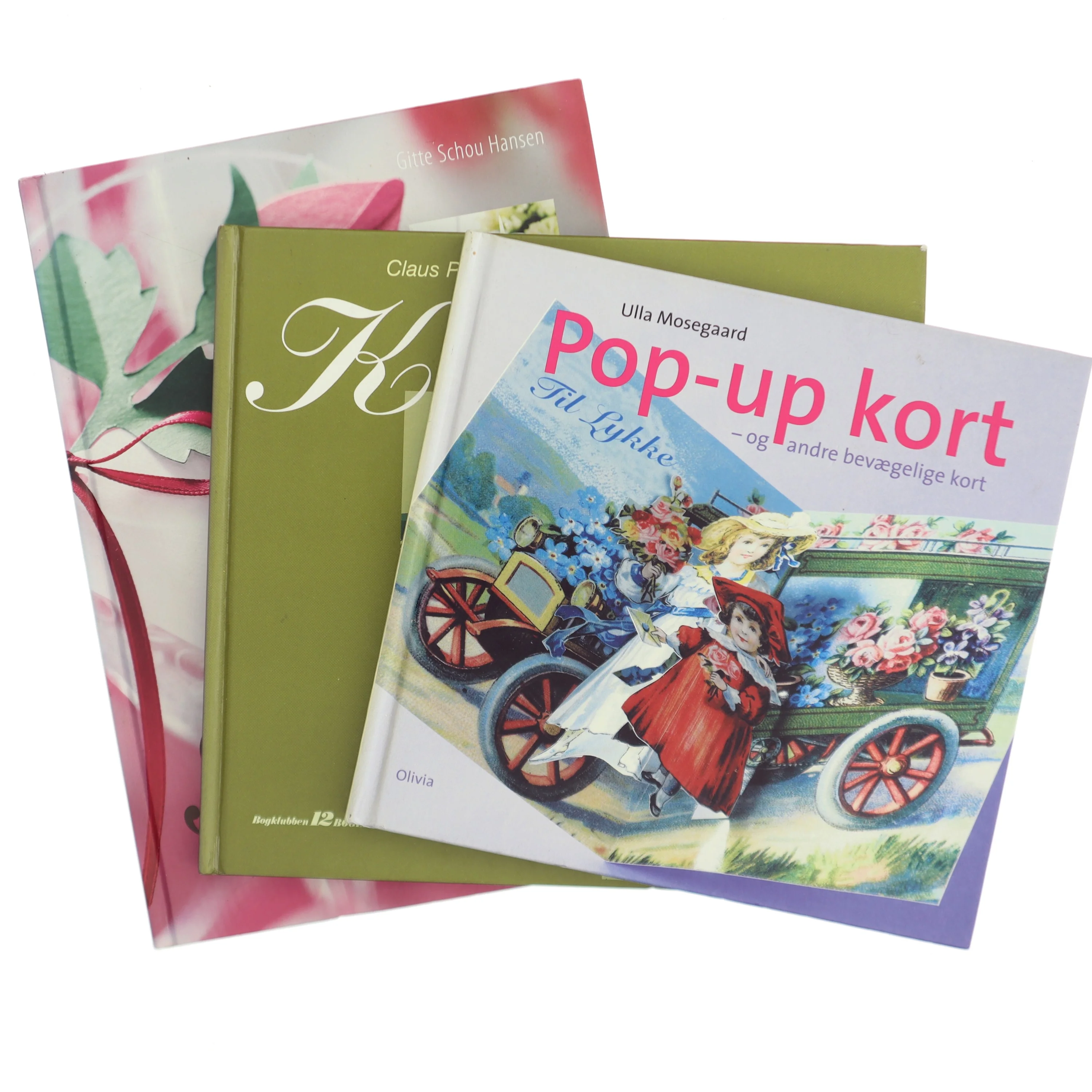 Fest og farver : kreative ideer, Klip til festen og Pop-up kort. 3 bøger,  med papir, pynt og perler af Gitte Schou Hansen (Bog)