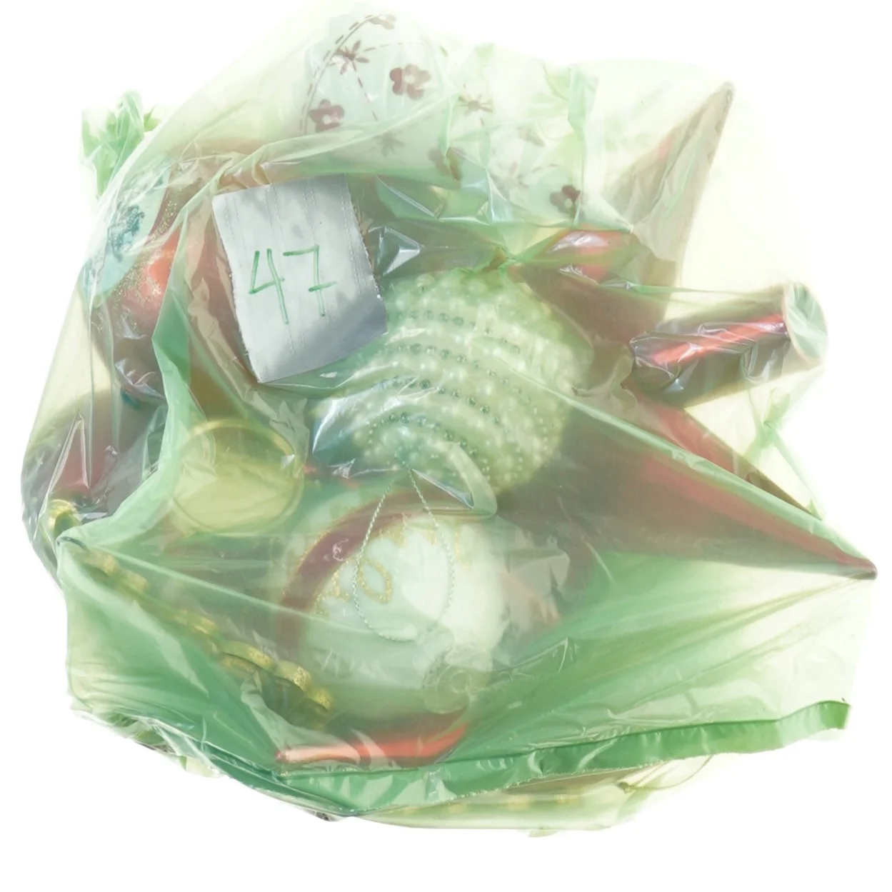 Julepynt, 14 julekugler mm (str. 21 cm)