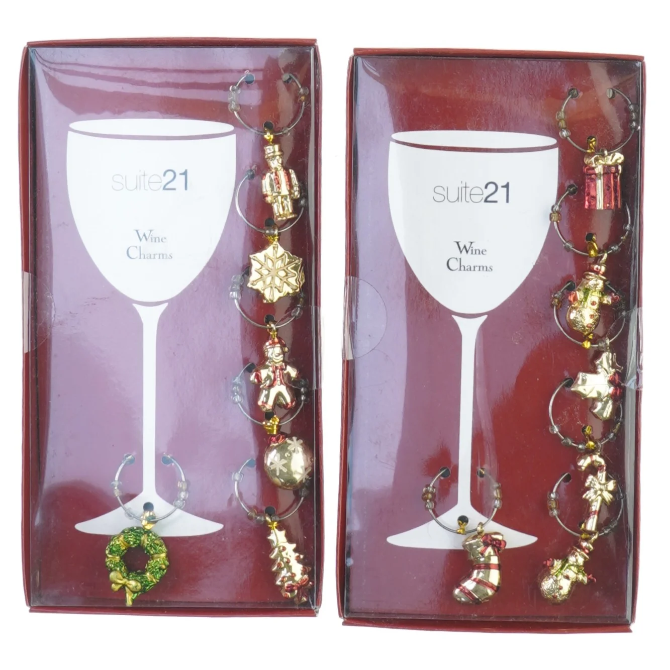 nye winecharms til vinglas julemotiver, der også kan bruges som den fineste pynt til gaver eller til det lille juletræ