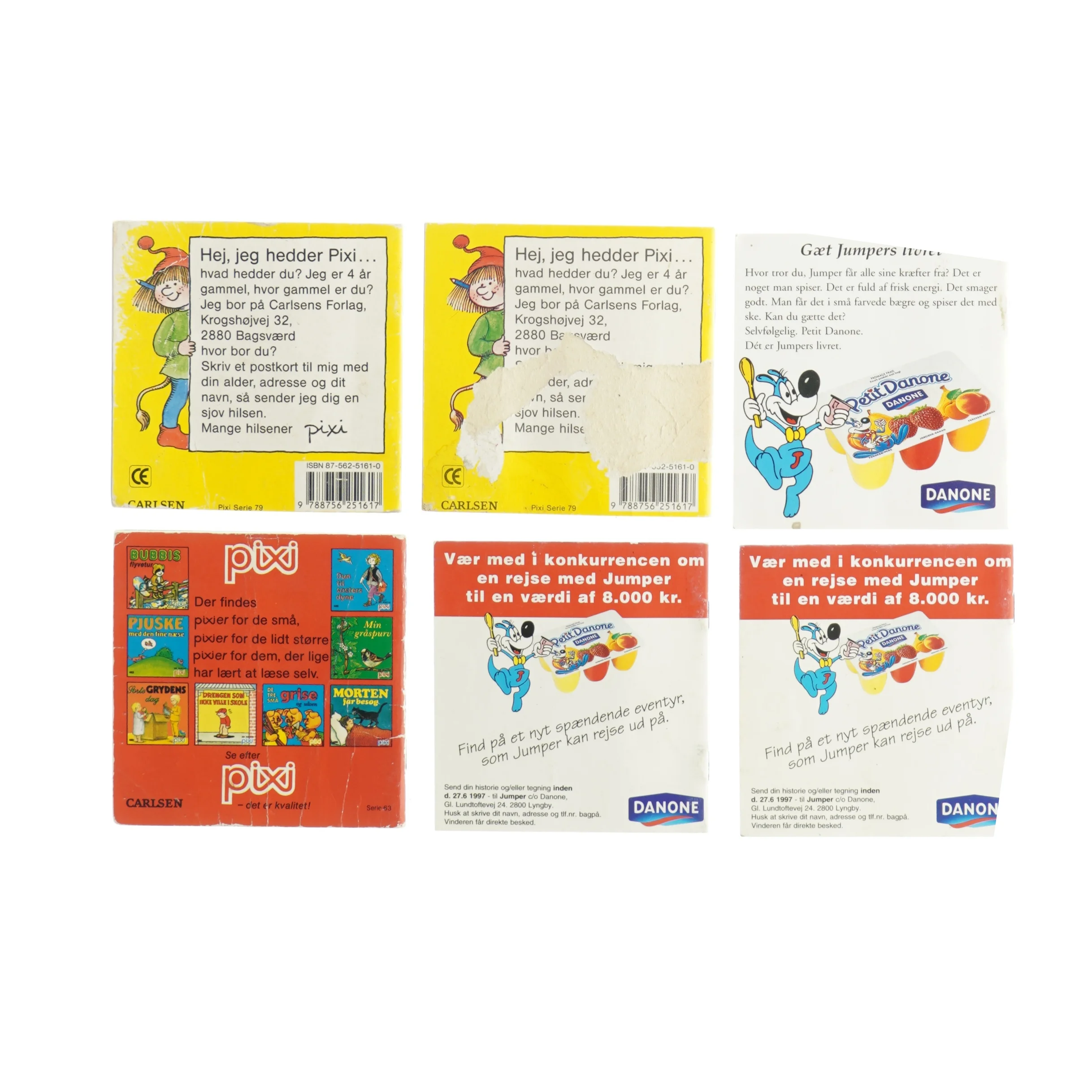 retro pixi-bøger 6 stk. 