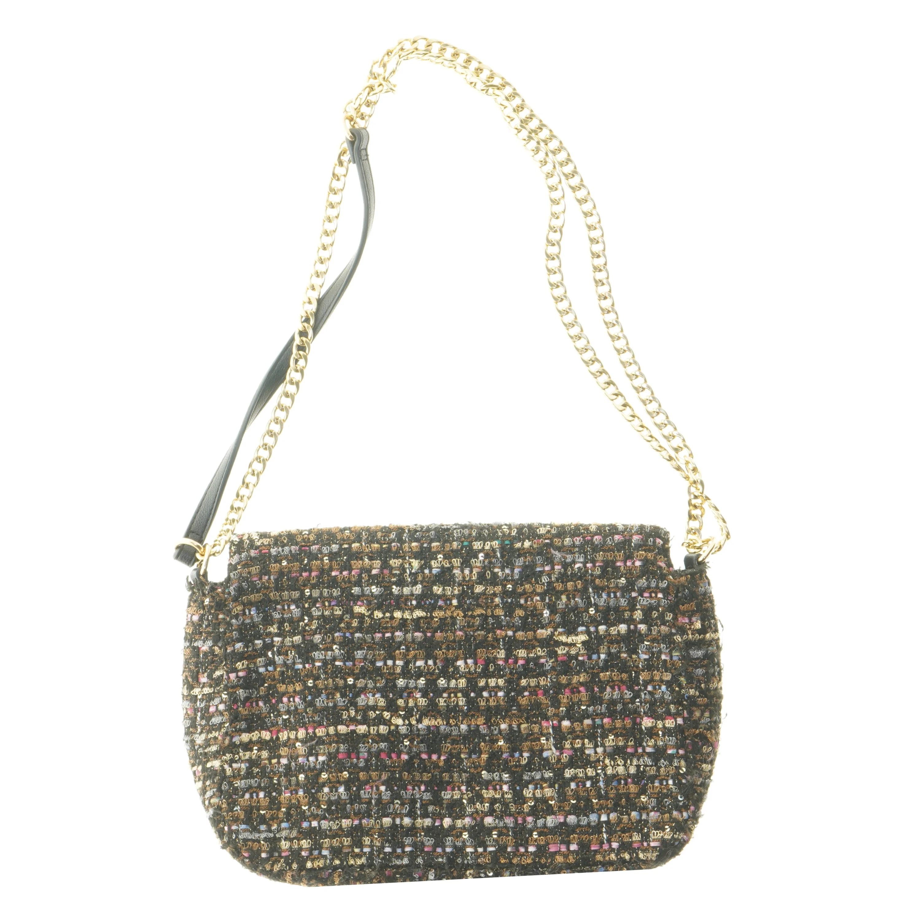 Tweed skuldertaske fra BeckSøndergaard med kæde fra Beck Söndergaard (str. 30x20 cm)