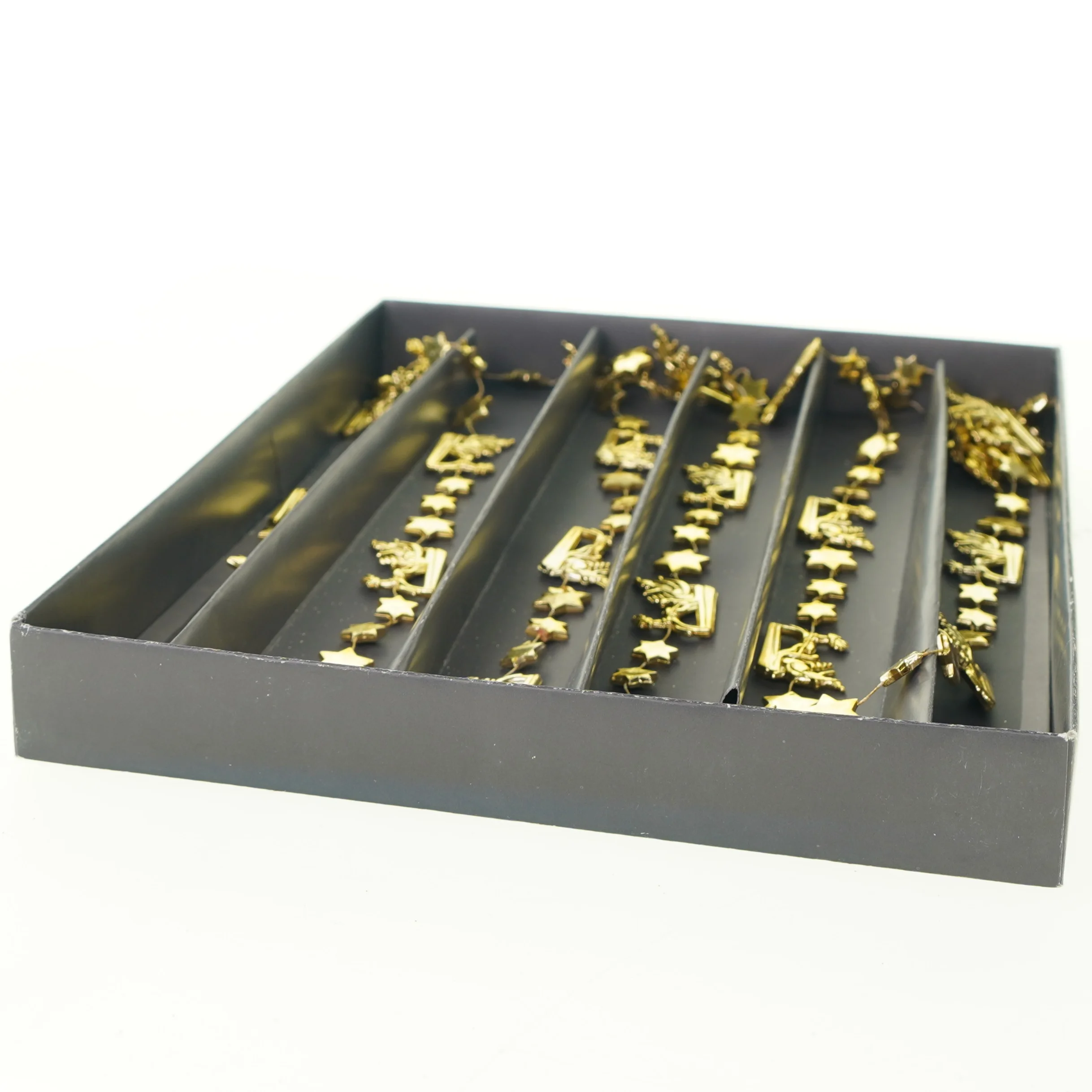 Julepynt lang guldfarvet guirlande