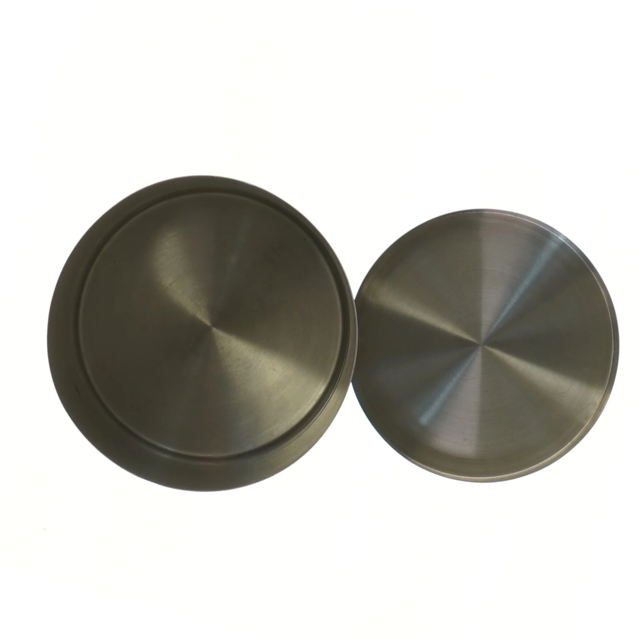 Stor stilren stål kagedåse med låg (str. Ø 18 cm længde 20,5 cm)