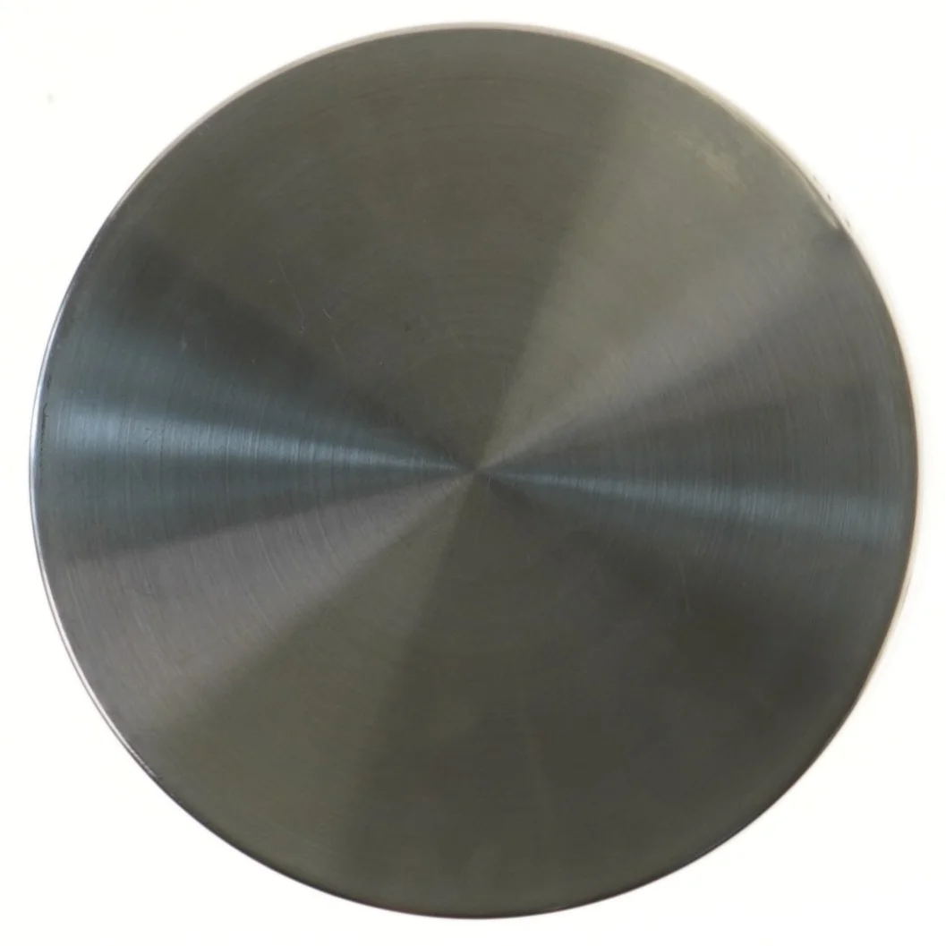 Stor stilren stål kagedåse med låg (str. Ø 18 cm længde 20,5 cm)