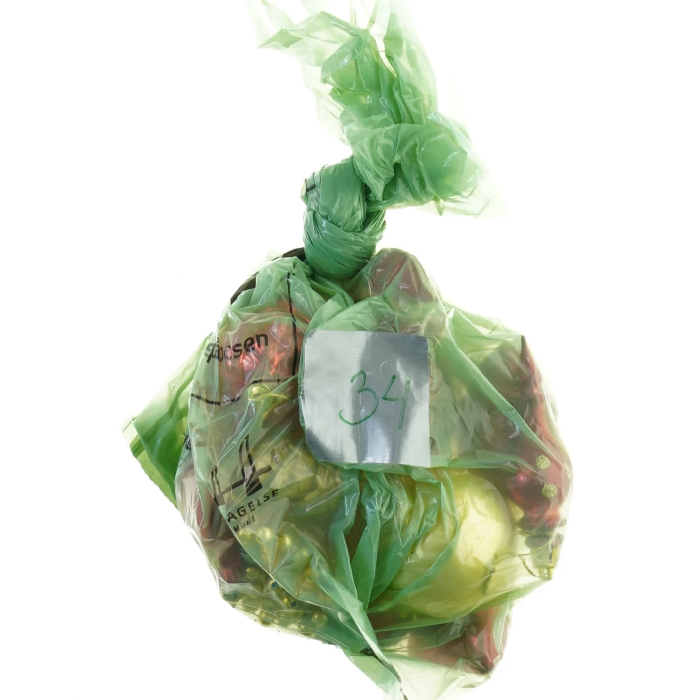 Julepynt, 14 julekugler mm (str. 14 cm)