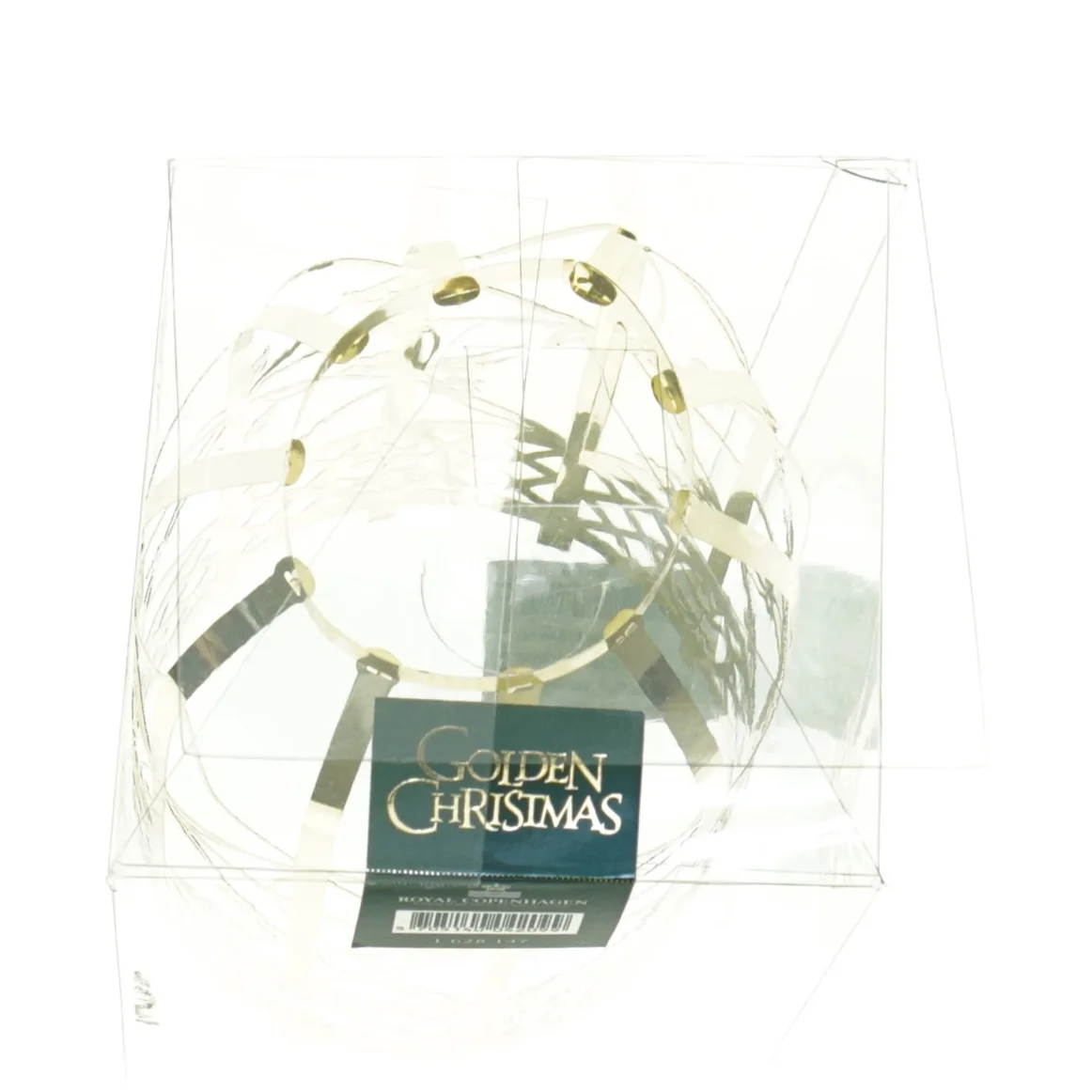 Julepynt, golden christmas fra Royal Copenhagen (str. 20 x 10 cm)